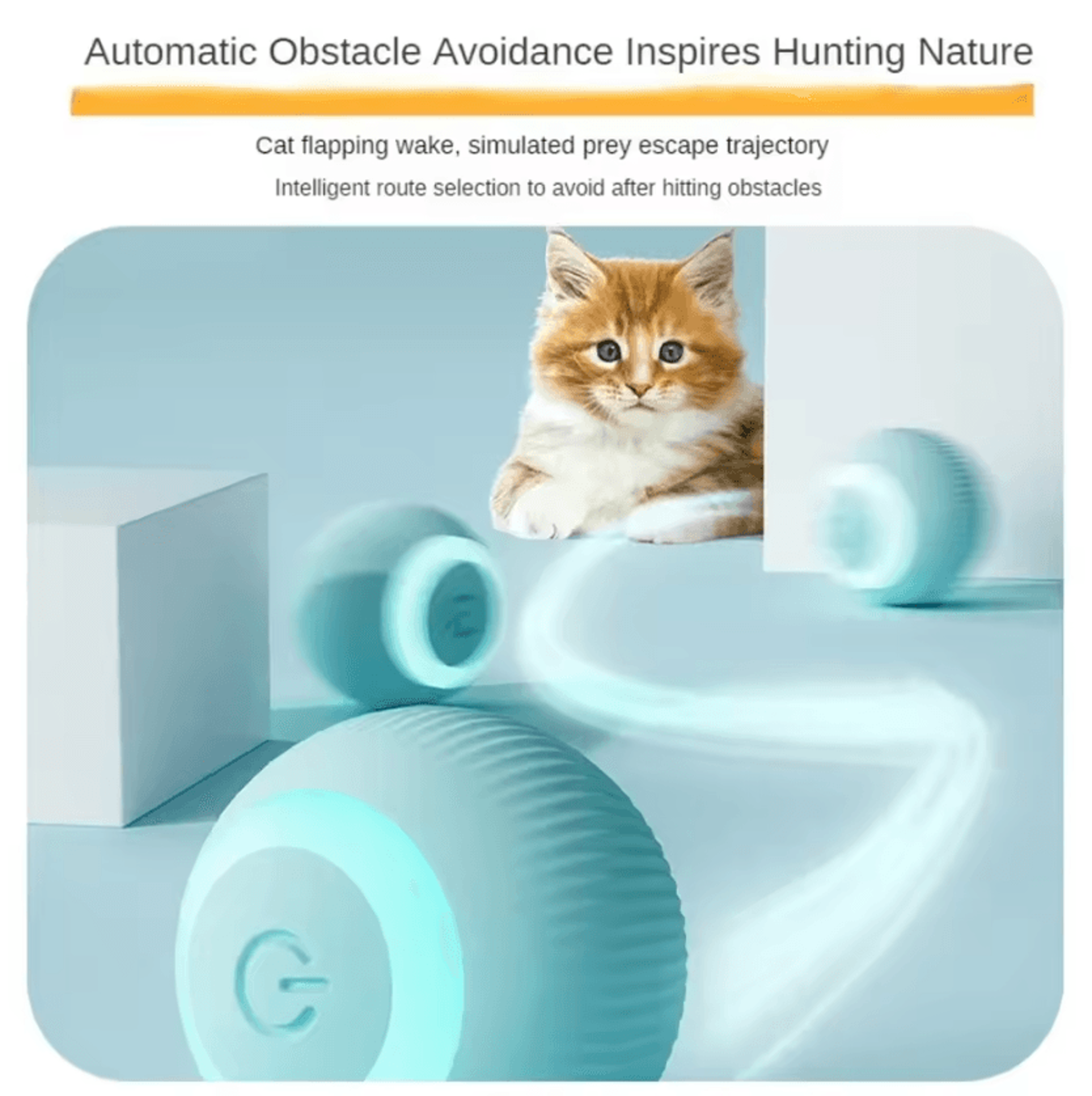 Smart Rechargeable Rolling Ball Cat Toy 3