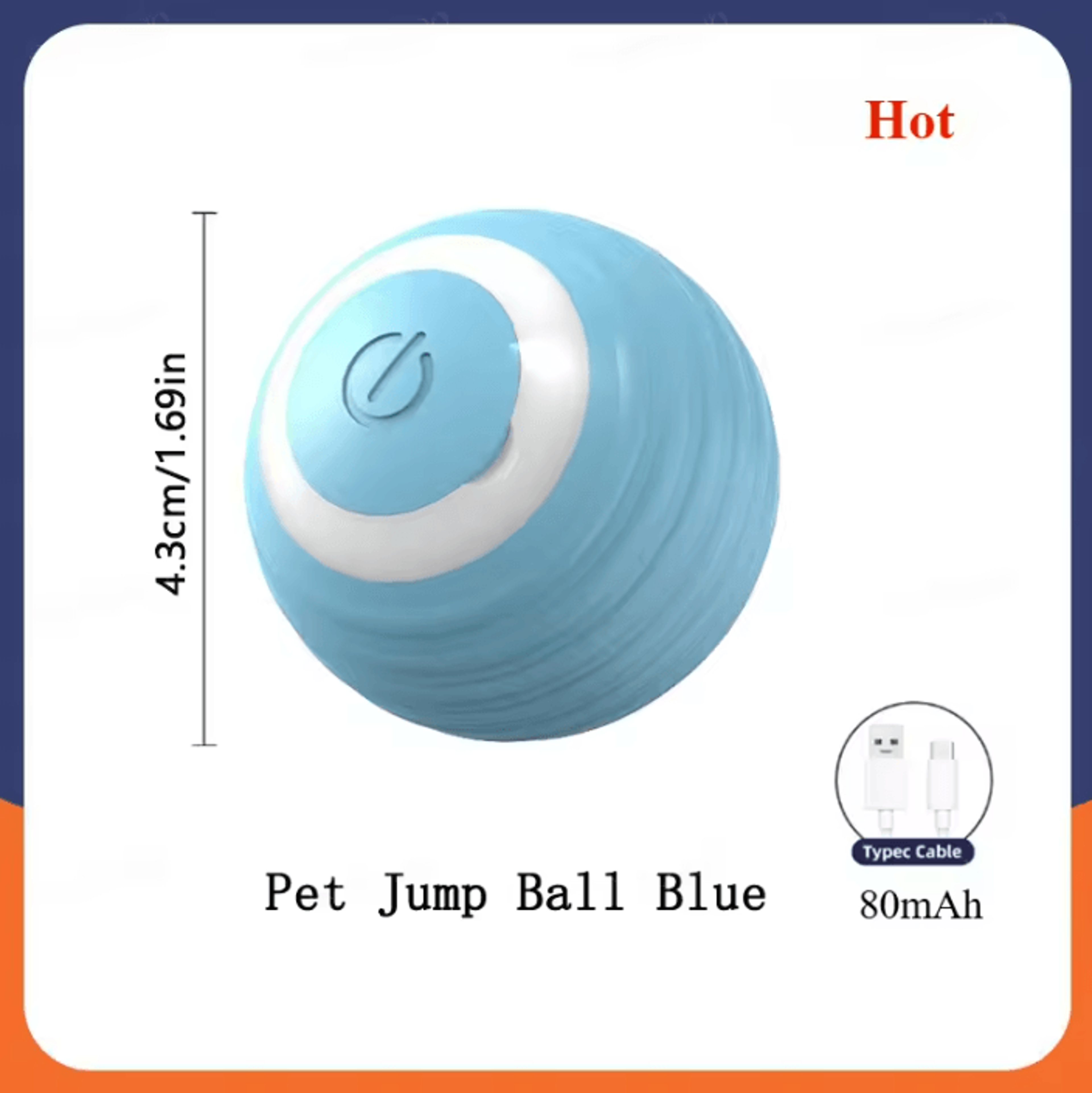 Smart Rechargeable Rolling Ball Cat Toy 5