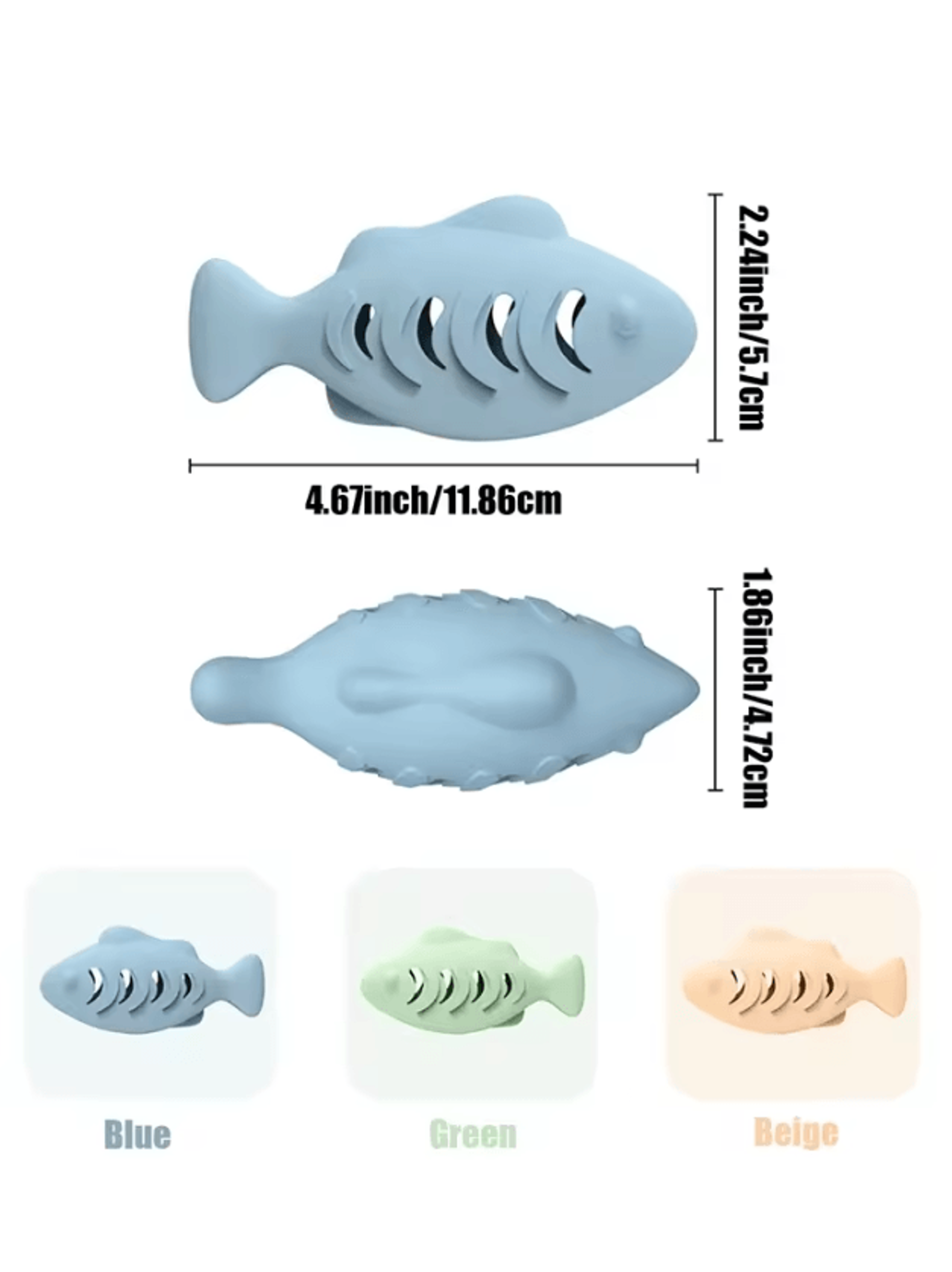 FinBite Interactive Fish Treat Dispenser Cat Toy 1