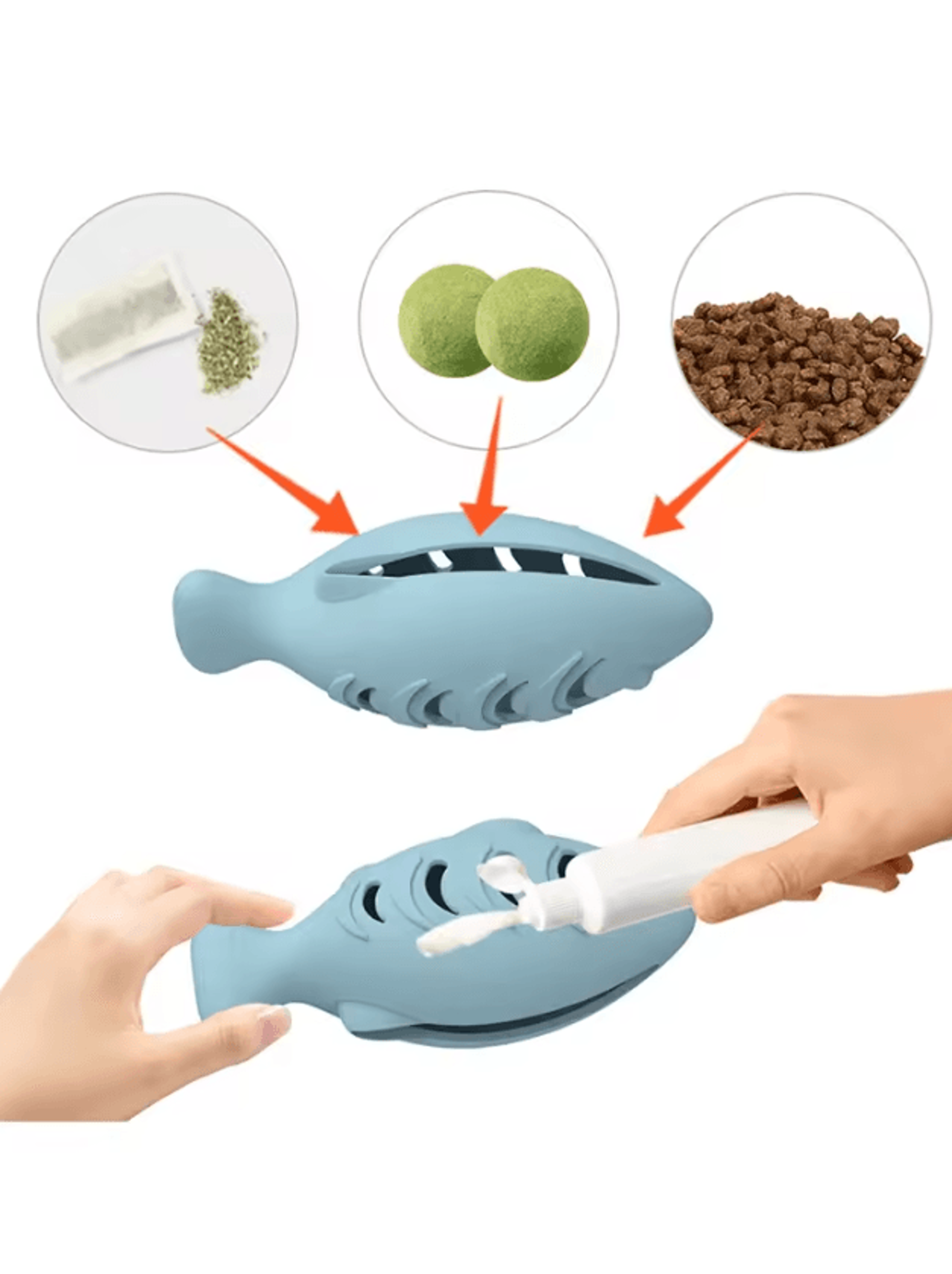 FinBite Interactive Fish Treat Dispenser Cat Toy 2