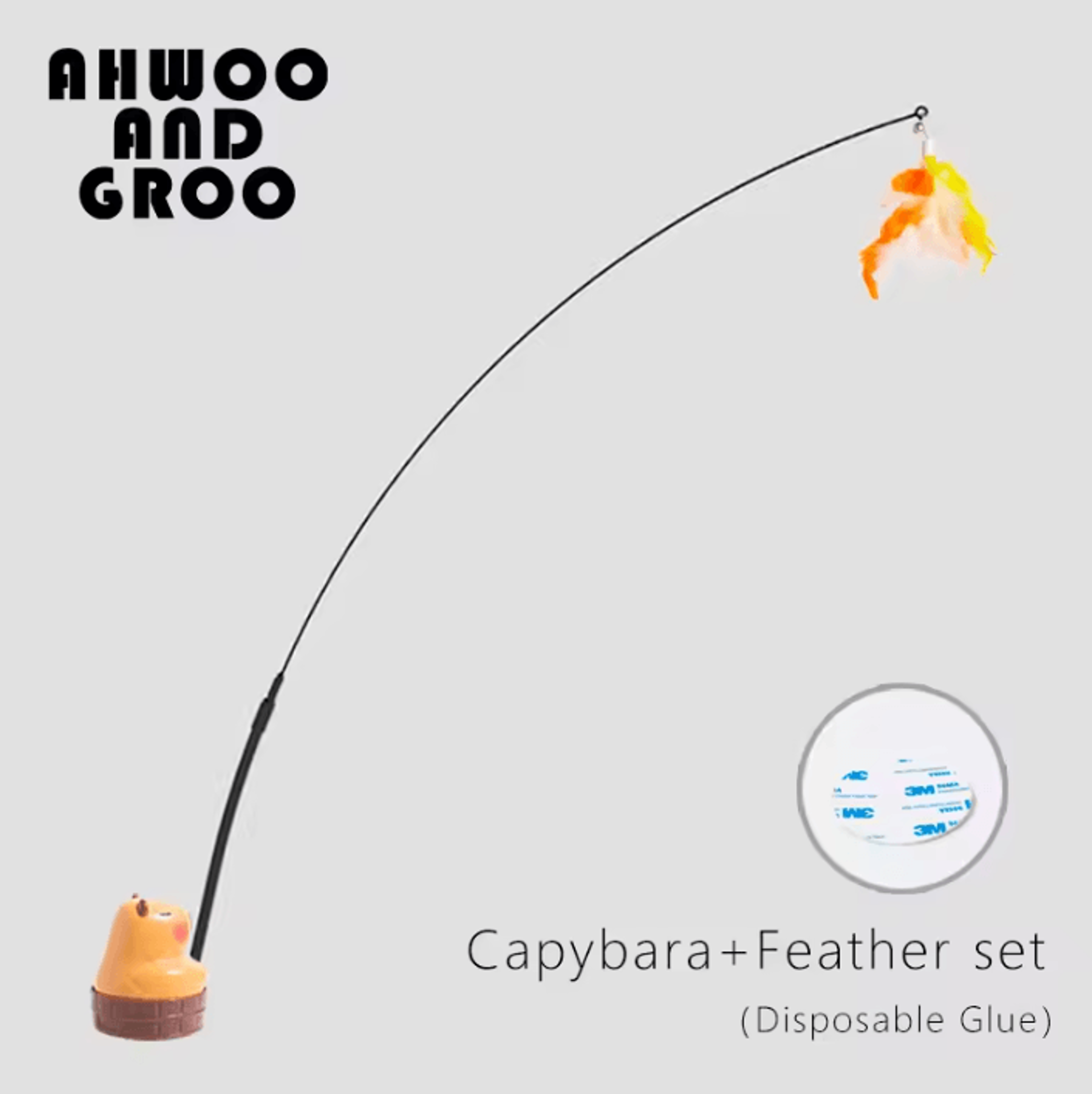 Capybara Bird Teaser Wand Toy  Interactive Bell Cat Toy For Cats  Kittens 5