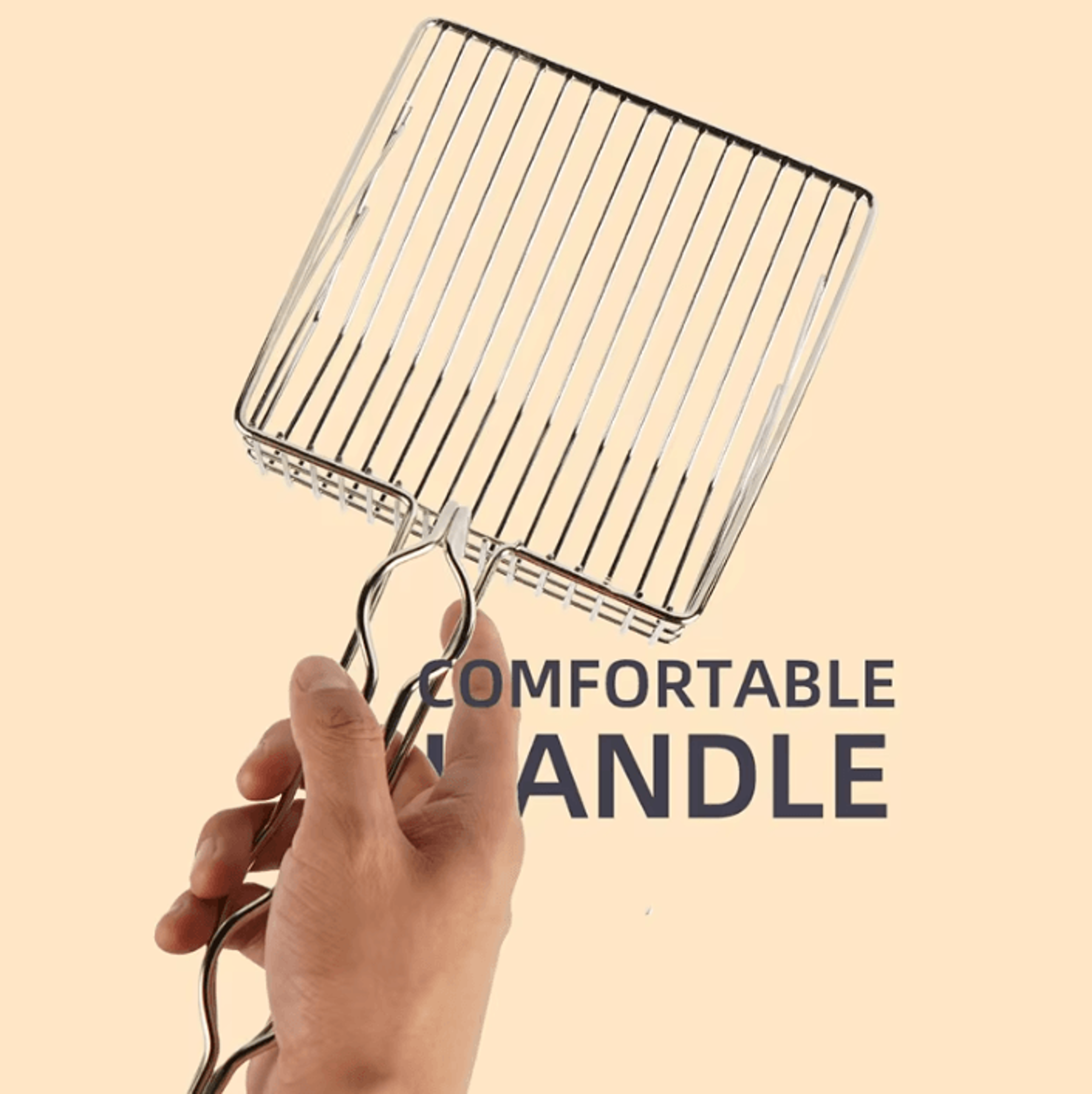 Stainless Steel Cat Litter Scoop  HeavyDuty Pet Waste Cleaning Shovel 1