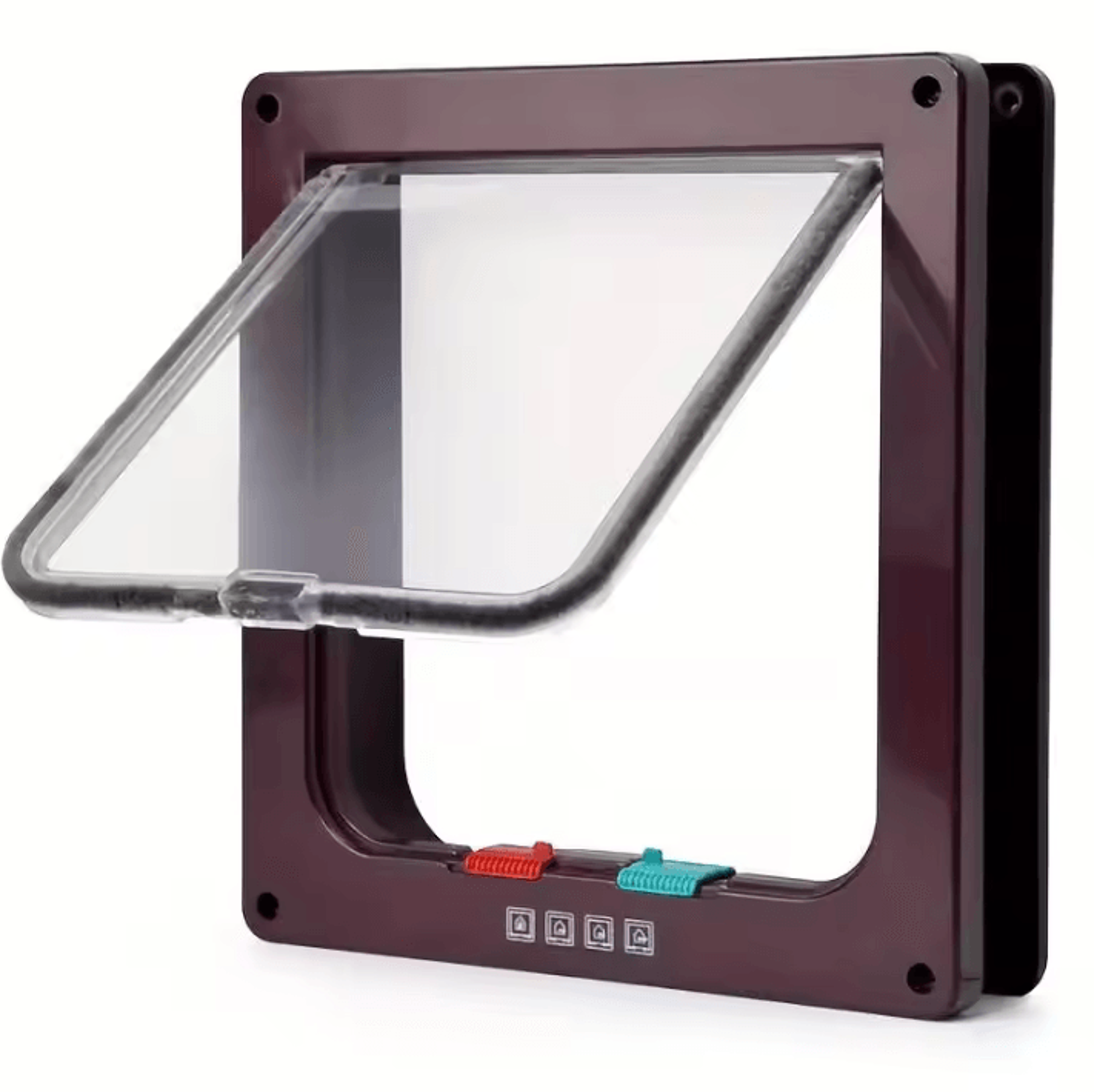 4Way Locking Weatherproof Pet Door Flap For Cats  Small Dogs 3