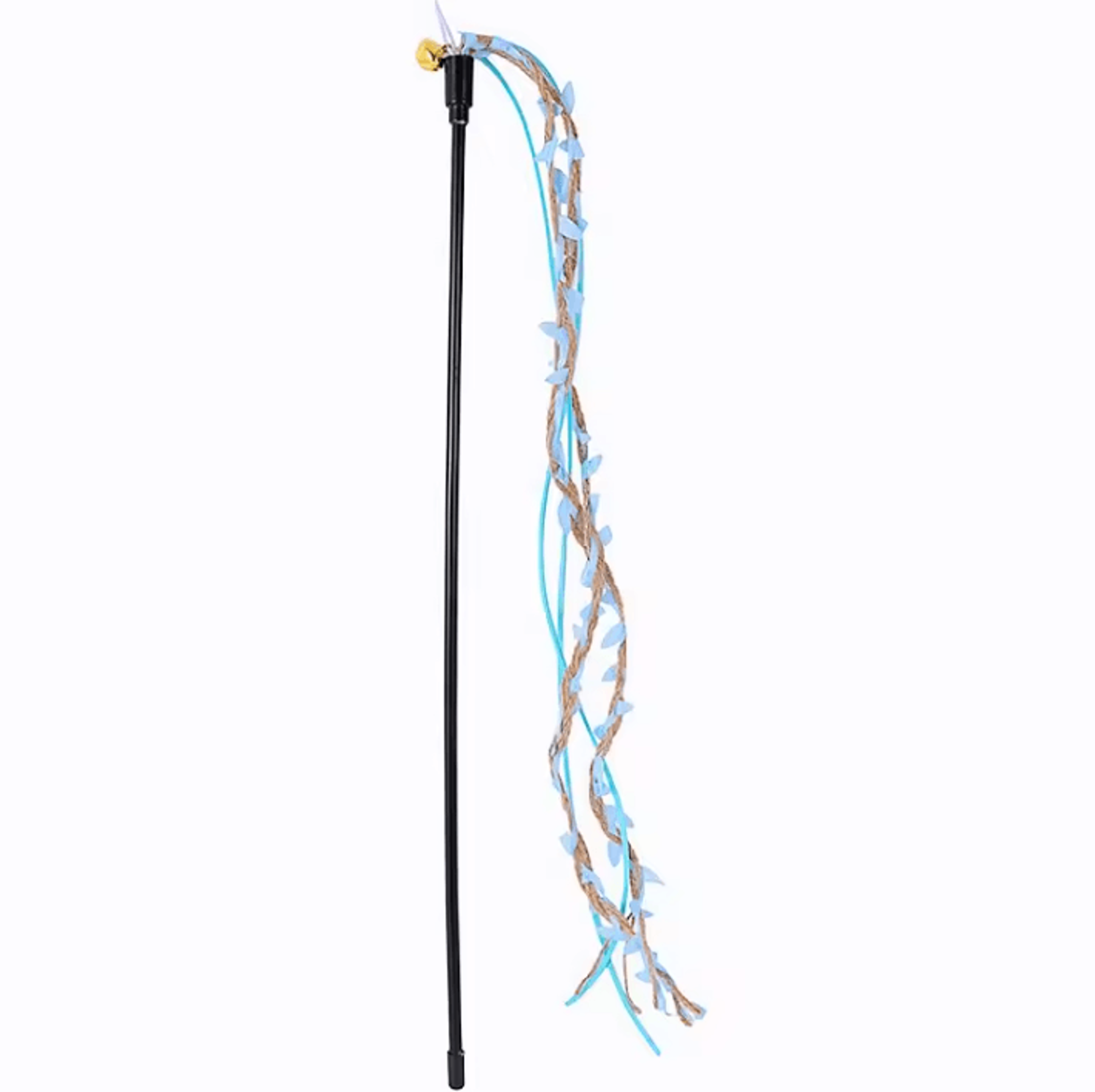 Interactive Rope Tassel Cat Teaser Wand With Bell 6