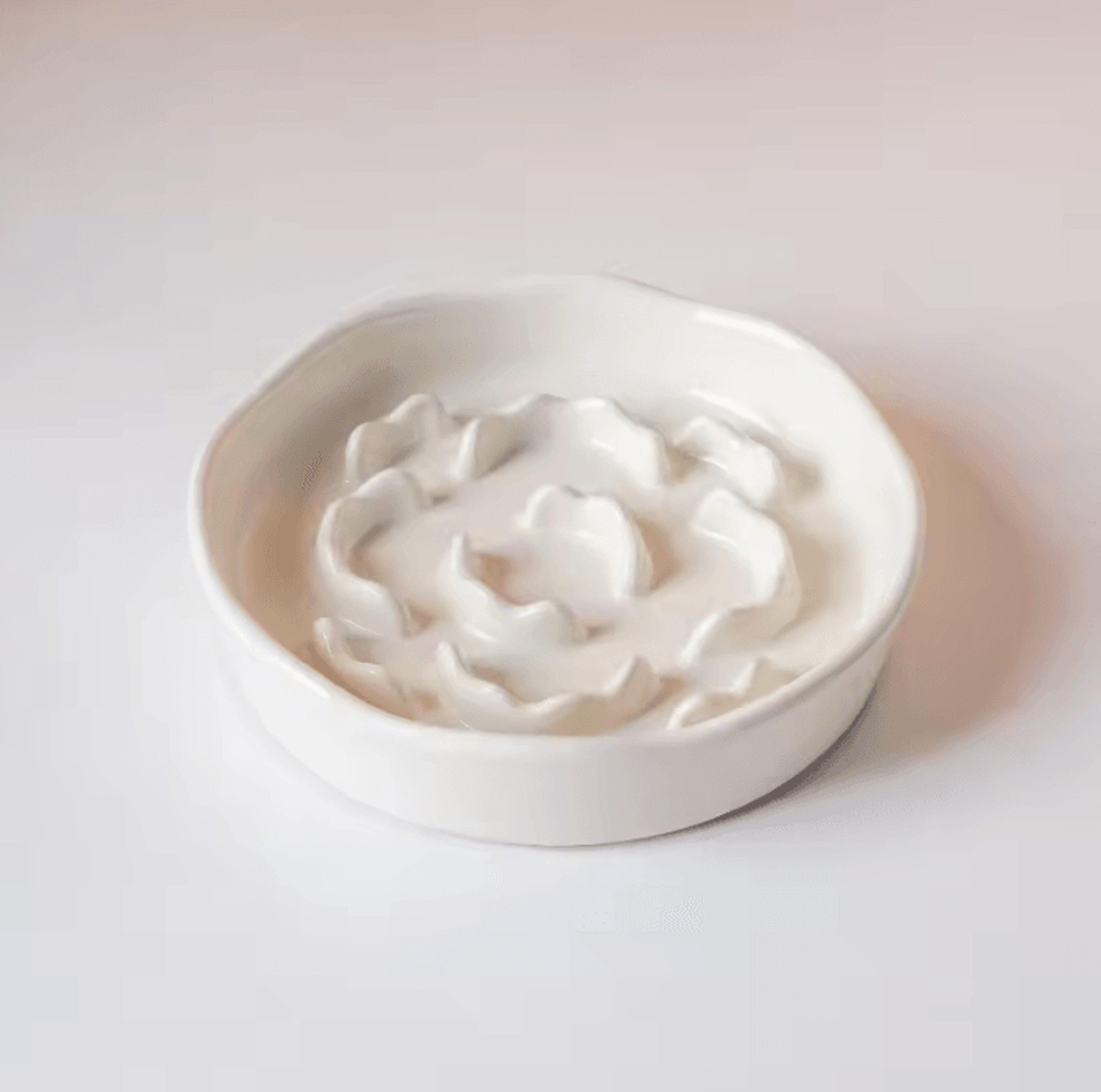 Elevated Ceramic Slow Feeder Bowl For Cats  Small Dogs 3