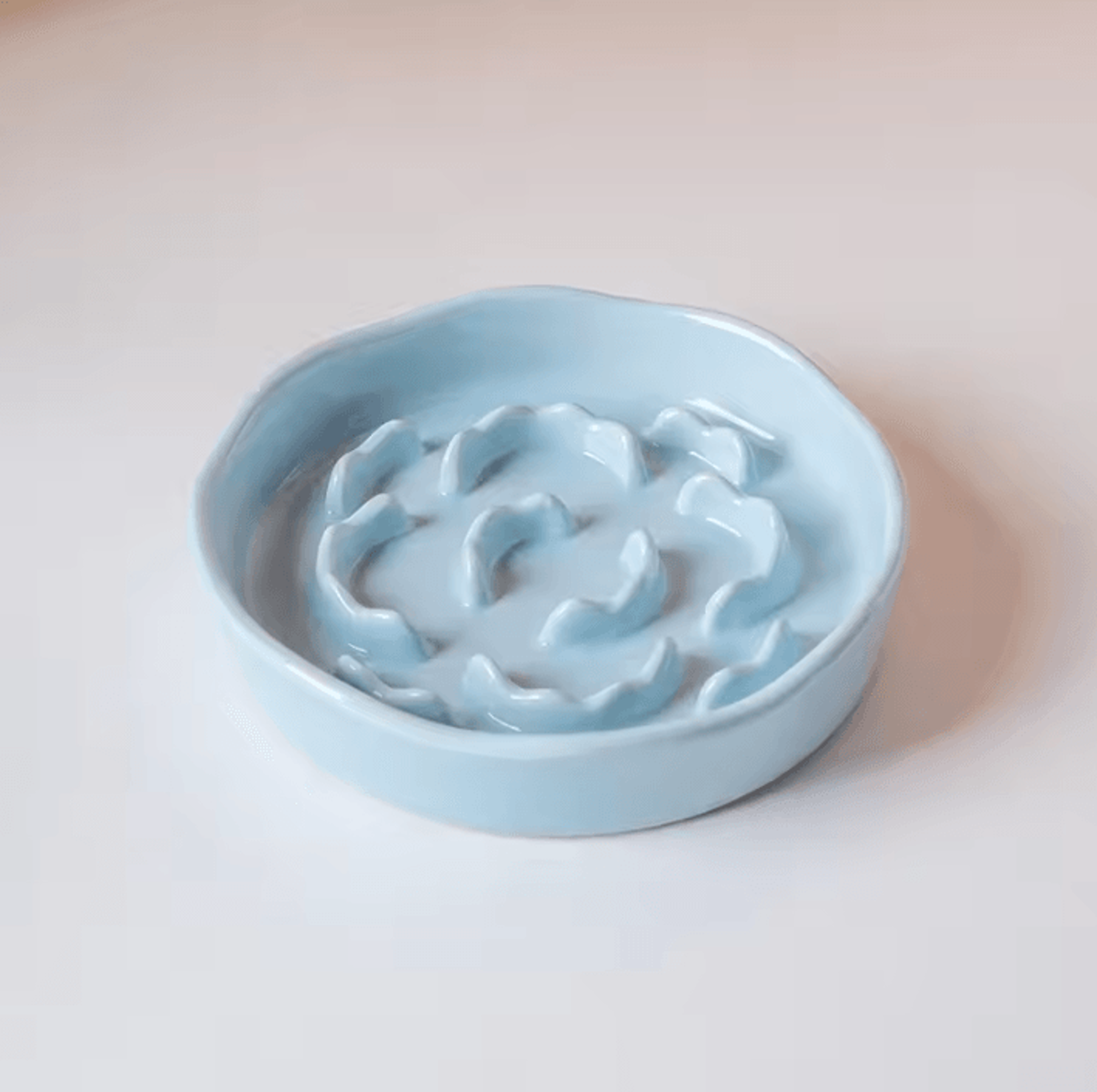 Elevated Ceramic Slow Feeder Bowl For Cats  Small Dogs 4