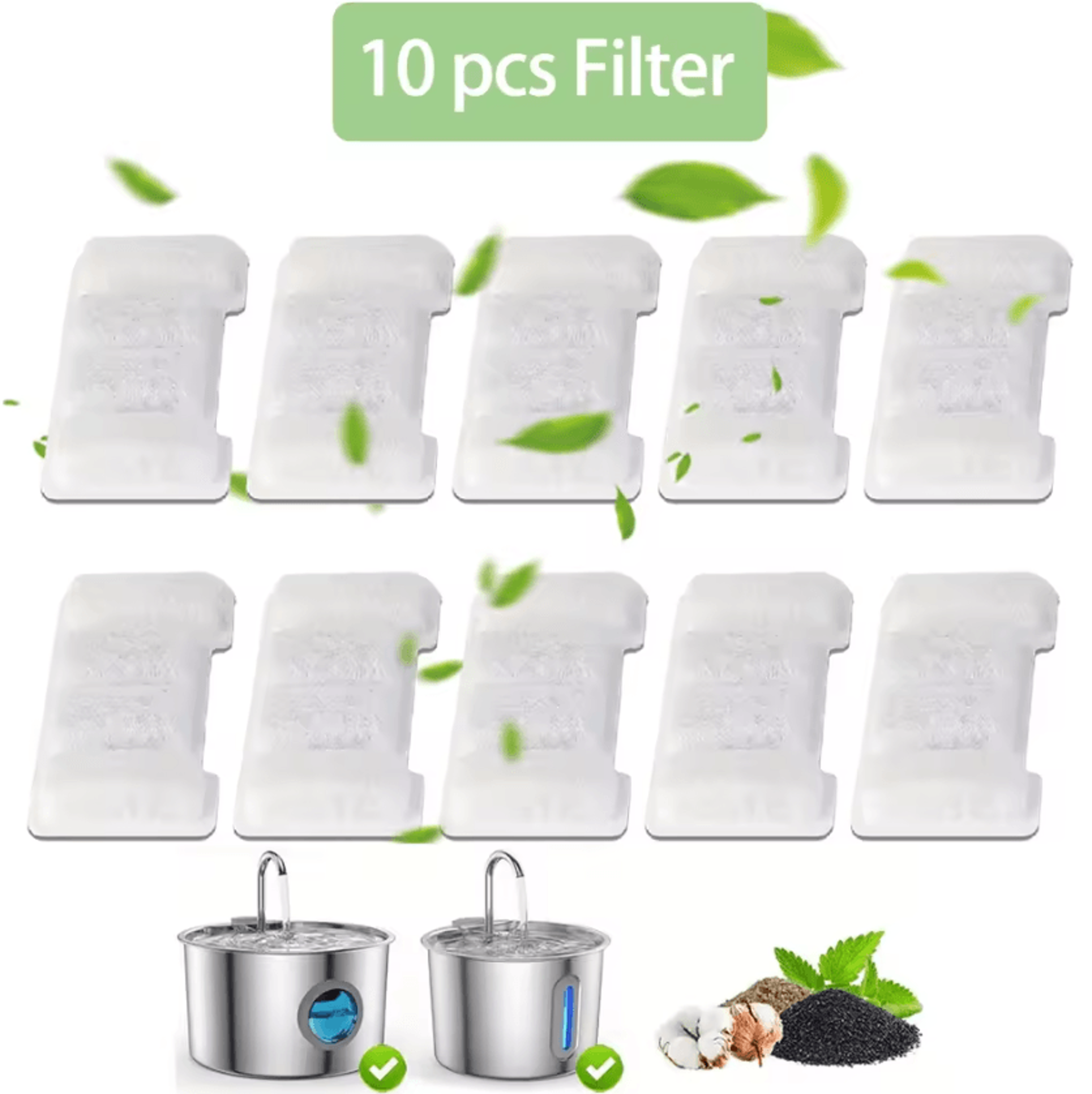 AquaPure Activated Carbon Water Fountain Filter Refills 4