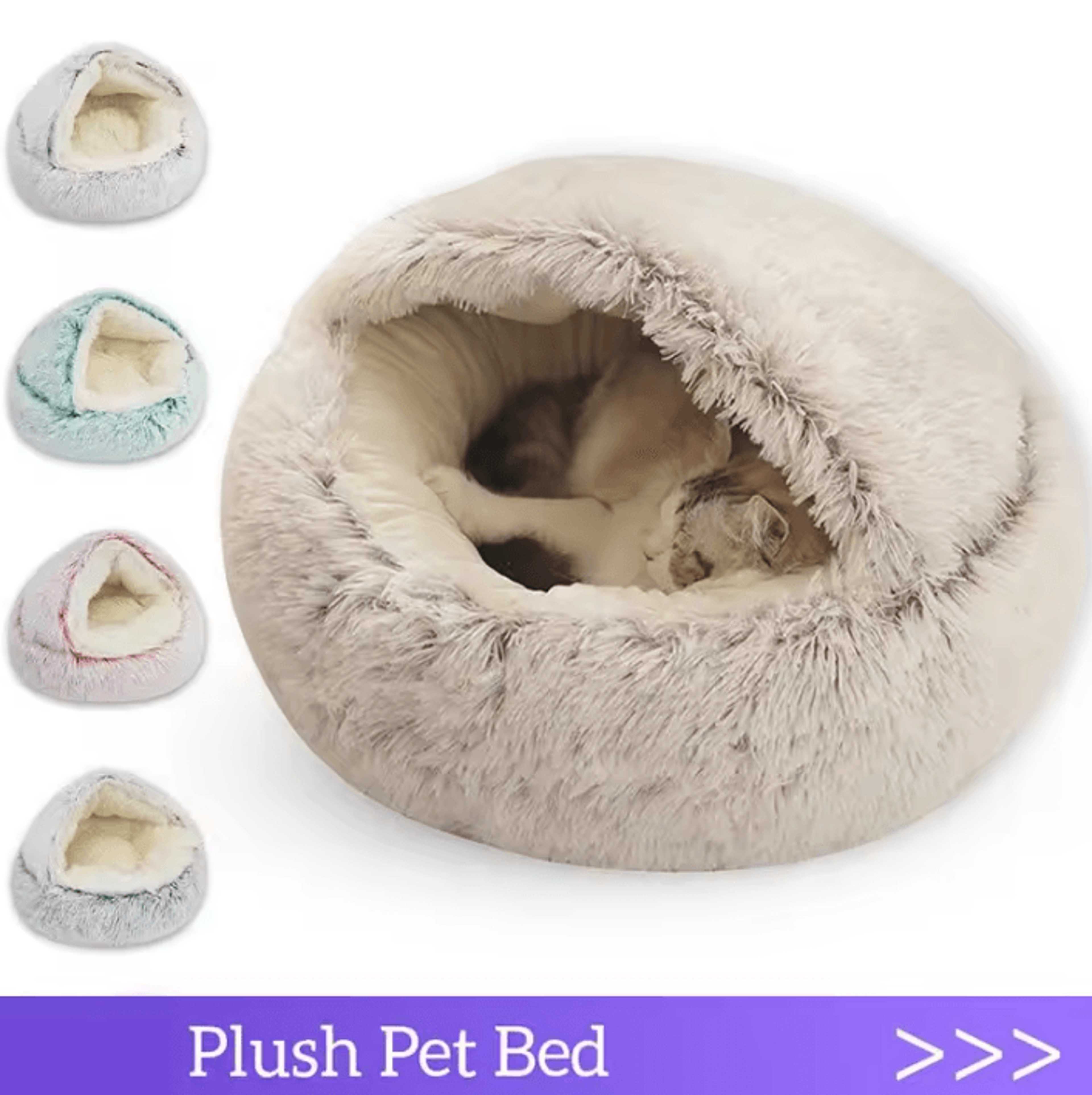 CozyCover Plush Pet Cave Bed For Cats  Small Dogs 1