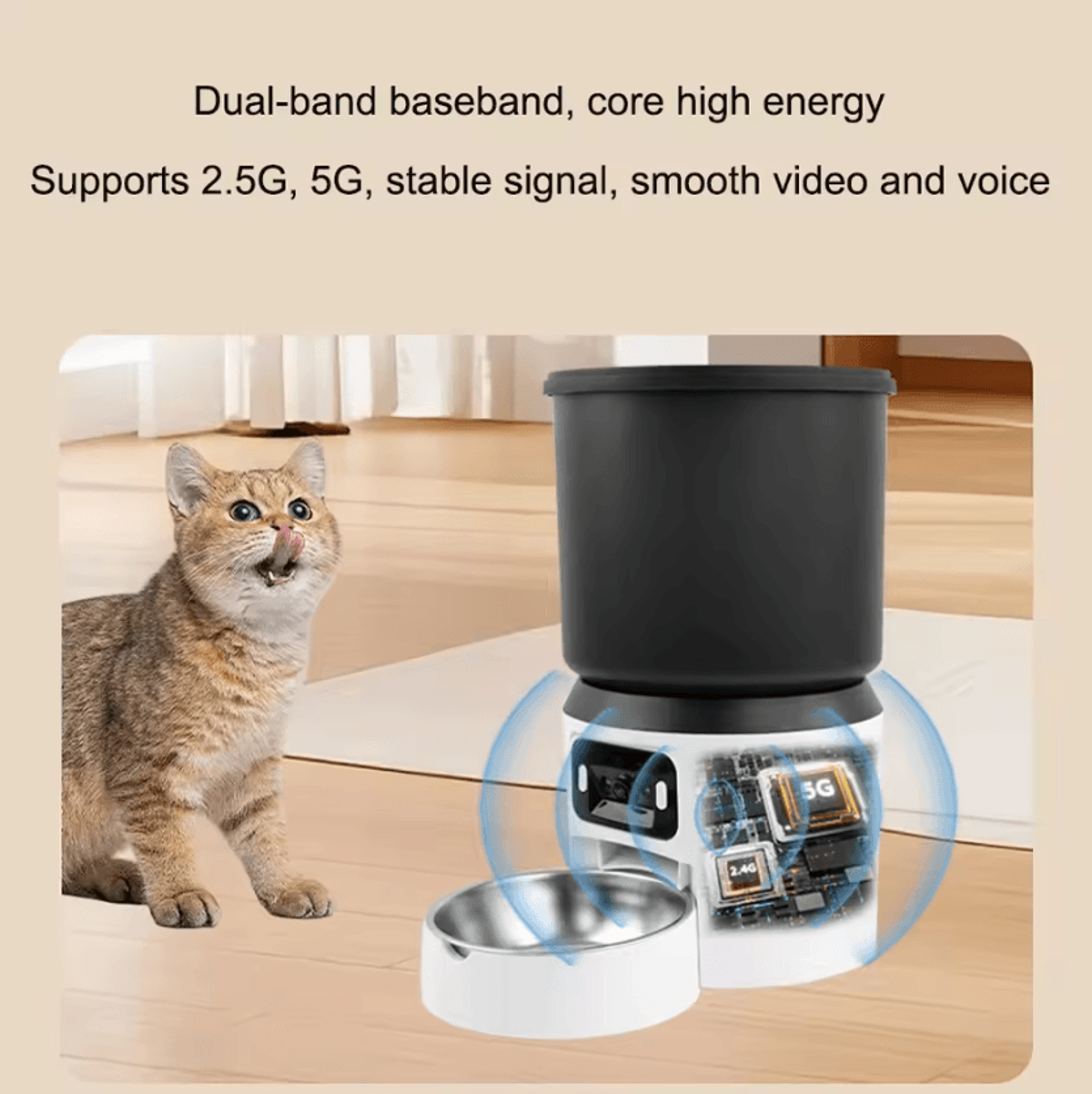 SmartServe 4L Automatic Pet Feeder With HD Camera 2