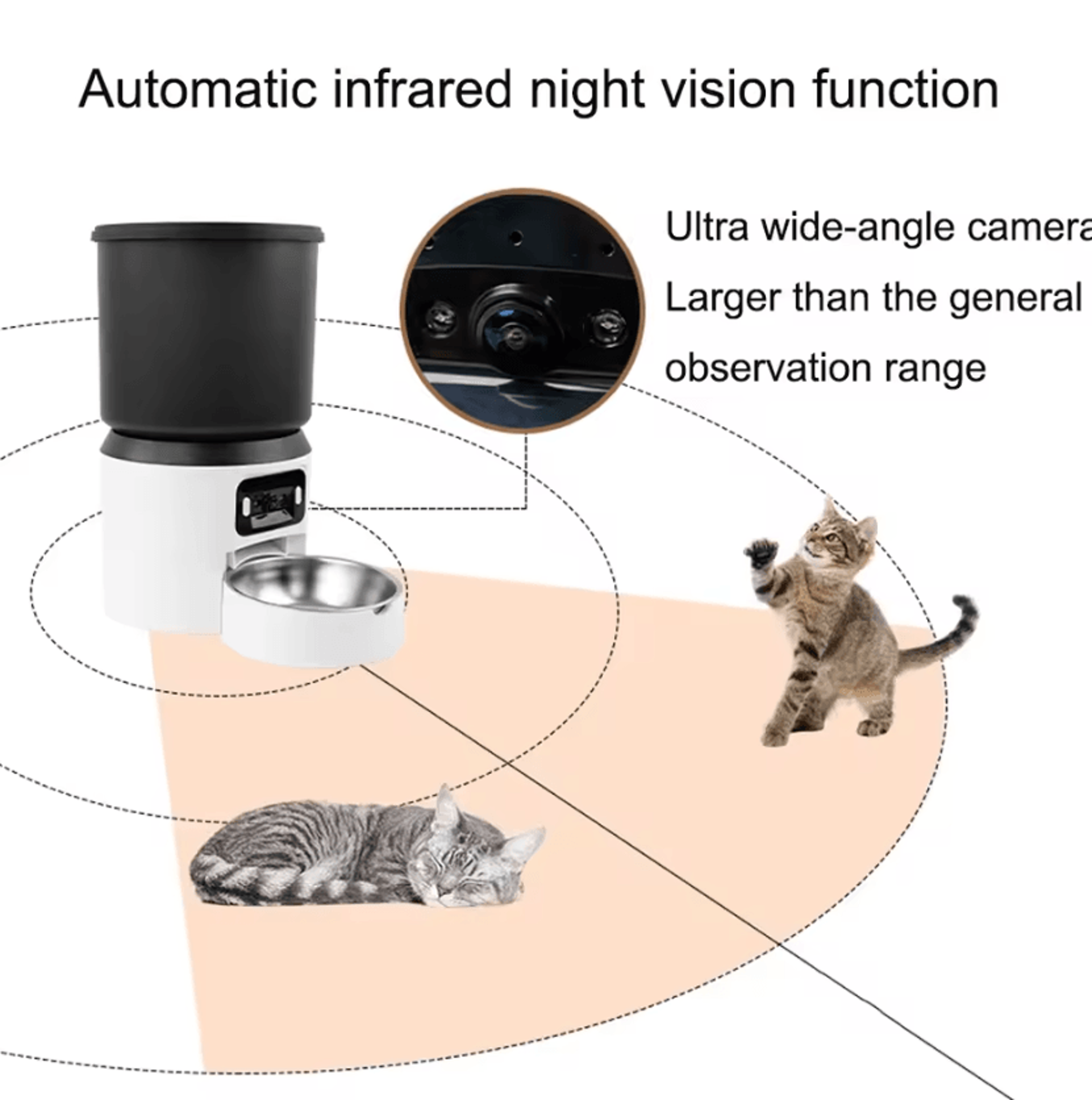 SmartServe 4L Automatic Pet Feeder With HD Camera 3