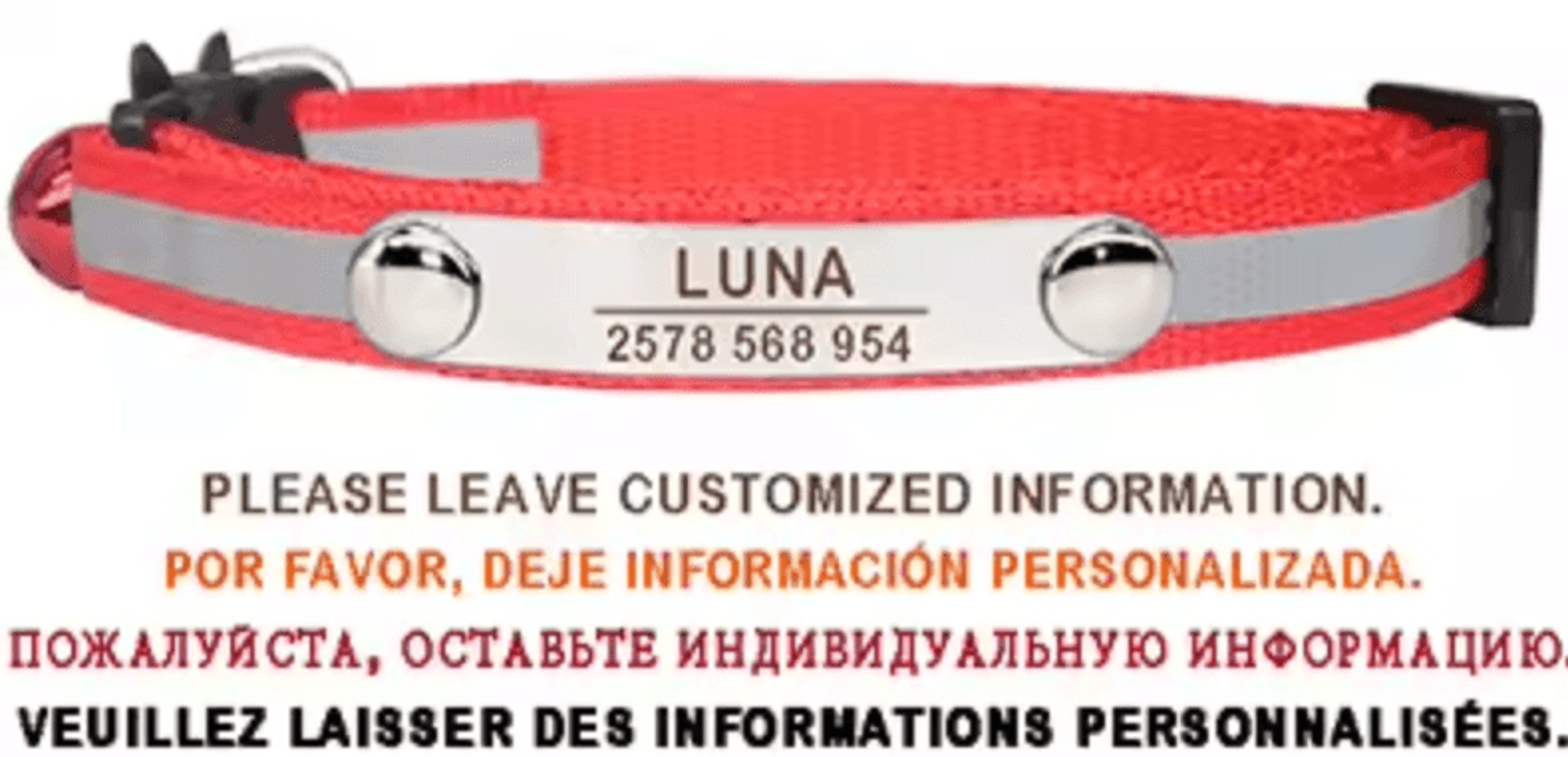 SafeGlow Personalized Reflective Cat Collar 2