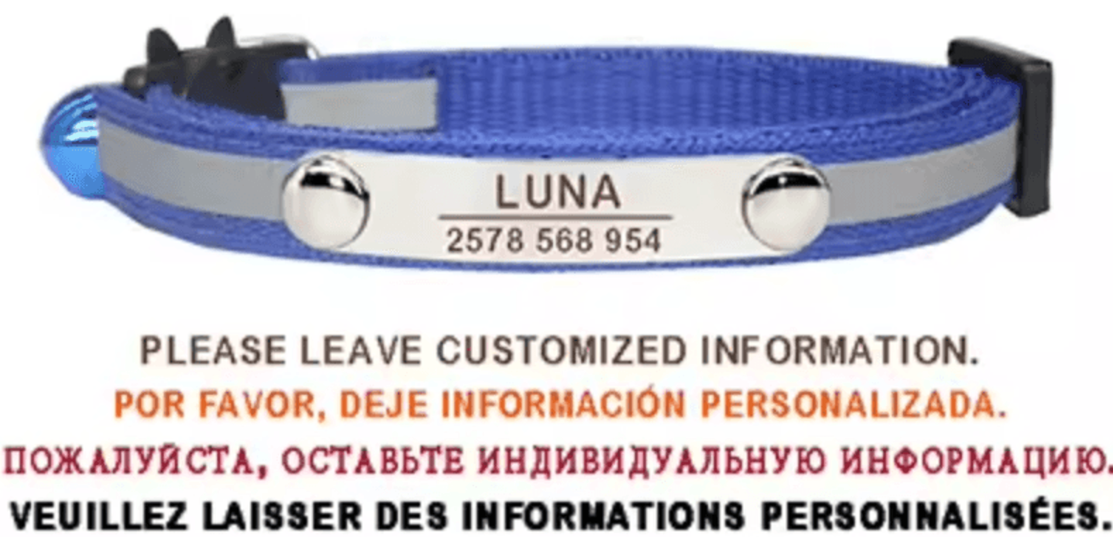 SafeGlow Personalized Reflective Cat Collar 8