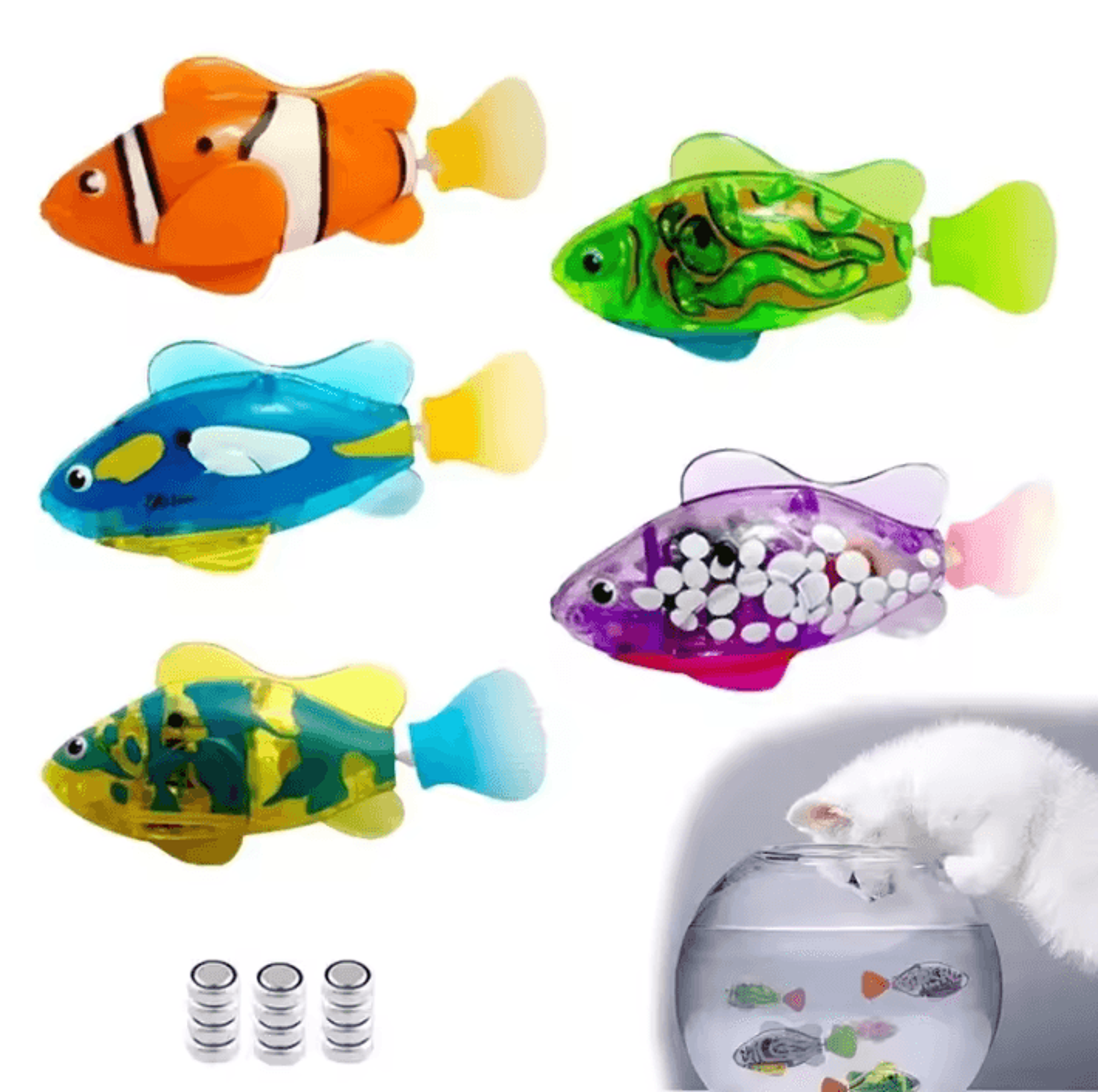 AquaGlow Interactive Swimming Robot Fish Toy 1