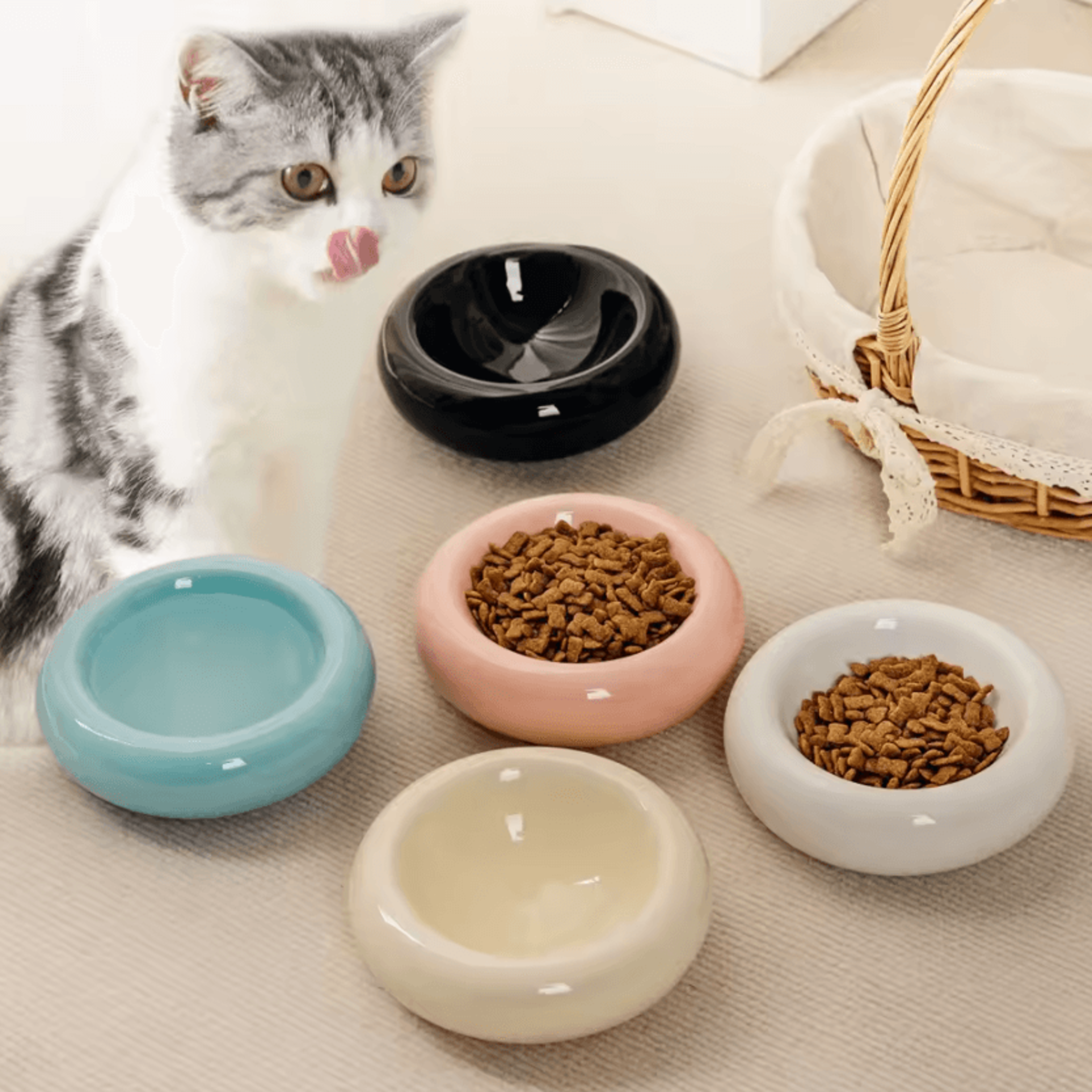 DonutPaws Ceramic Cat Food Bowl 1