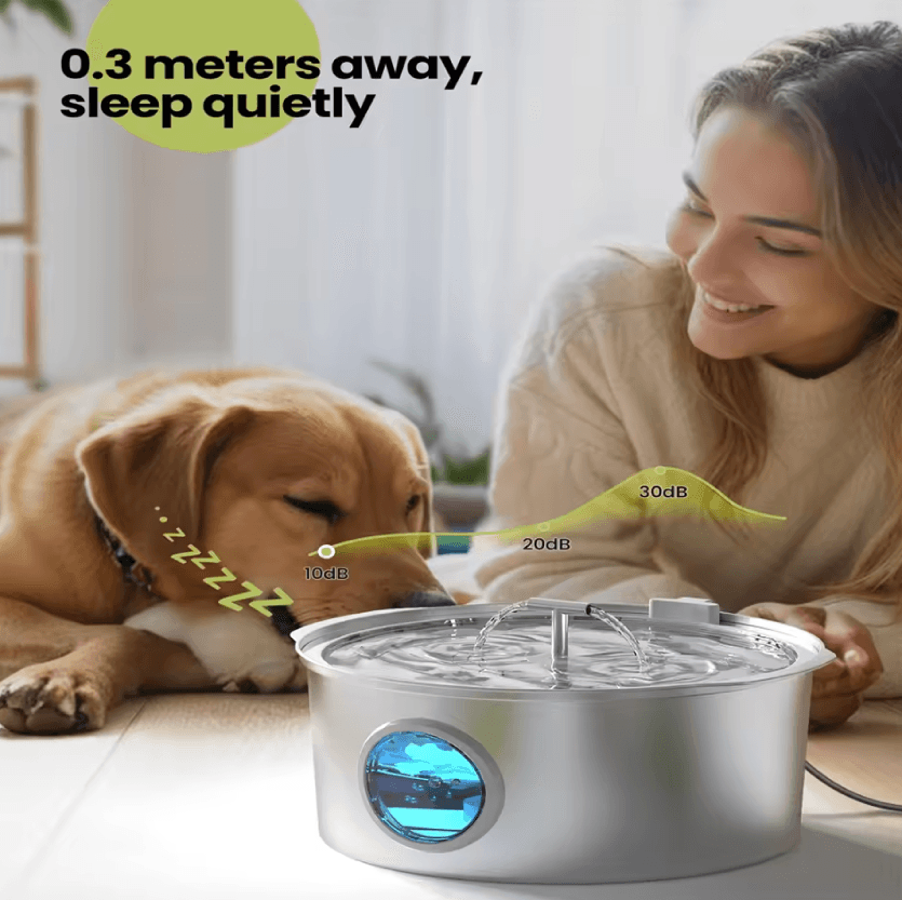 HydroMax 7L Stainless Steel Pet Water Fountain 3