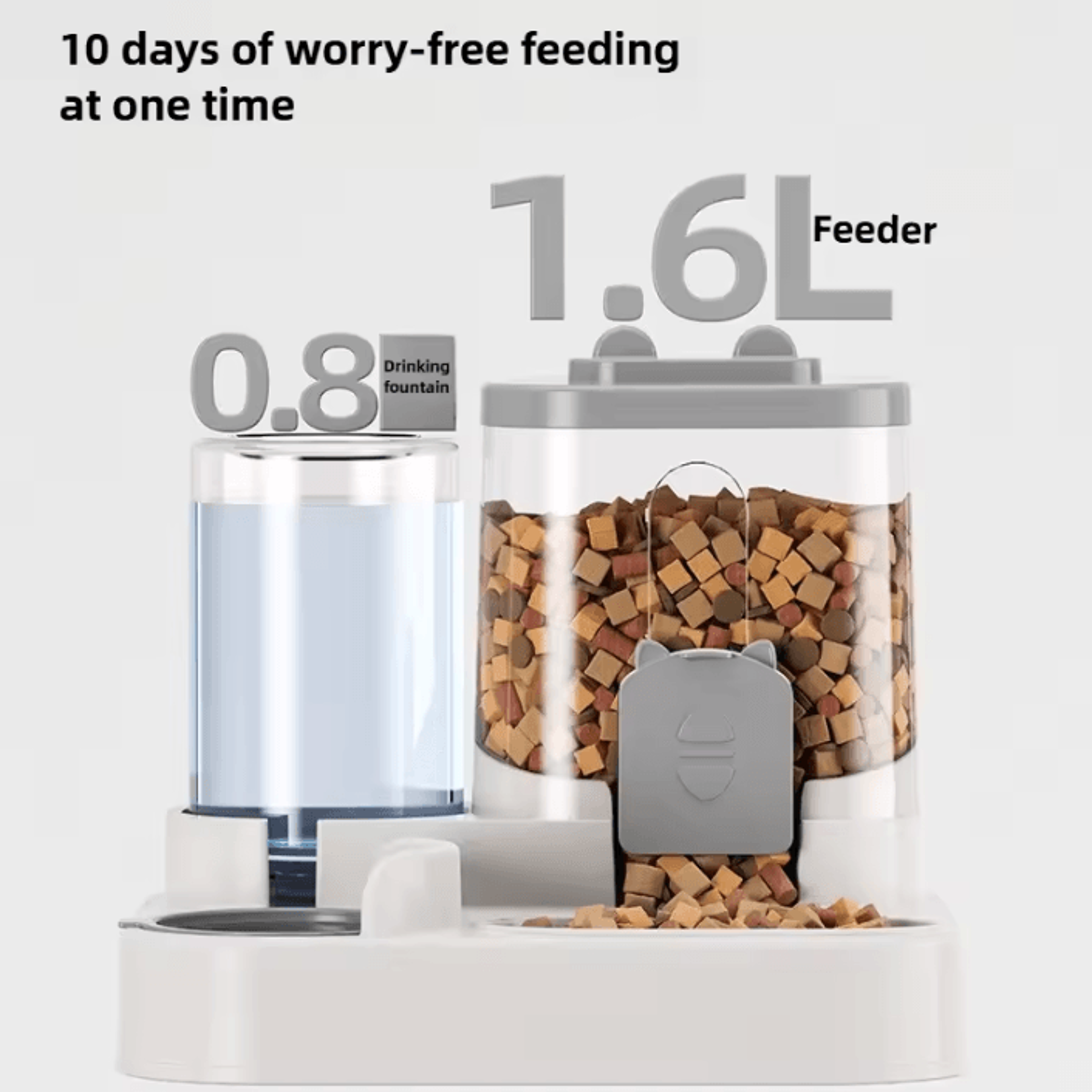 AquaServe Automatic Pet Feeder  Water Fountain Station 1