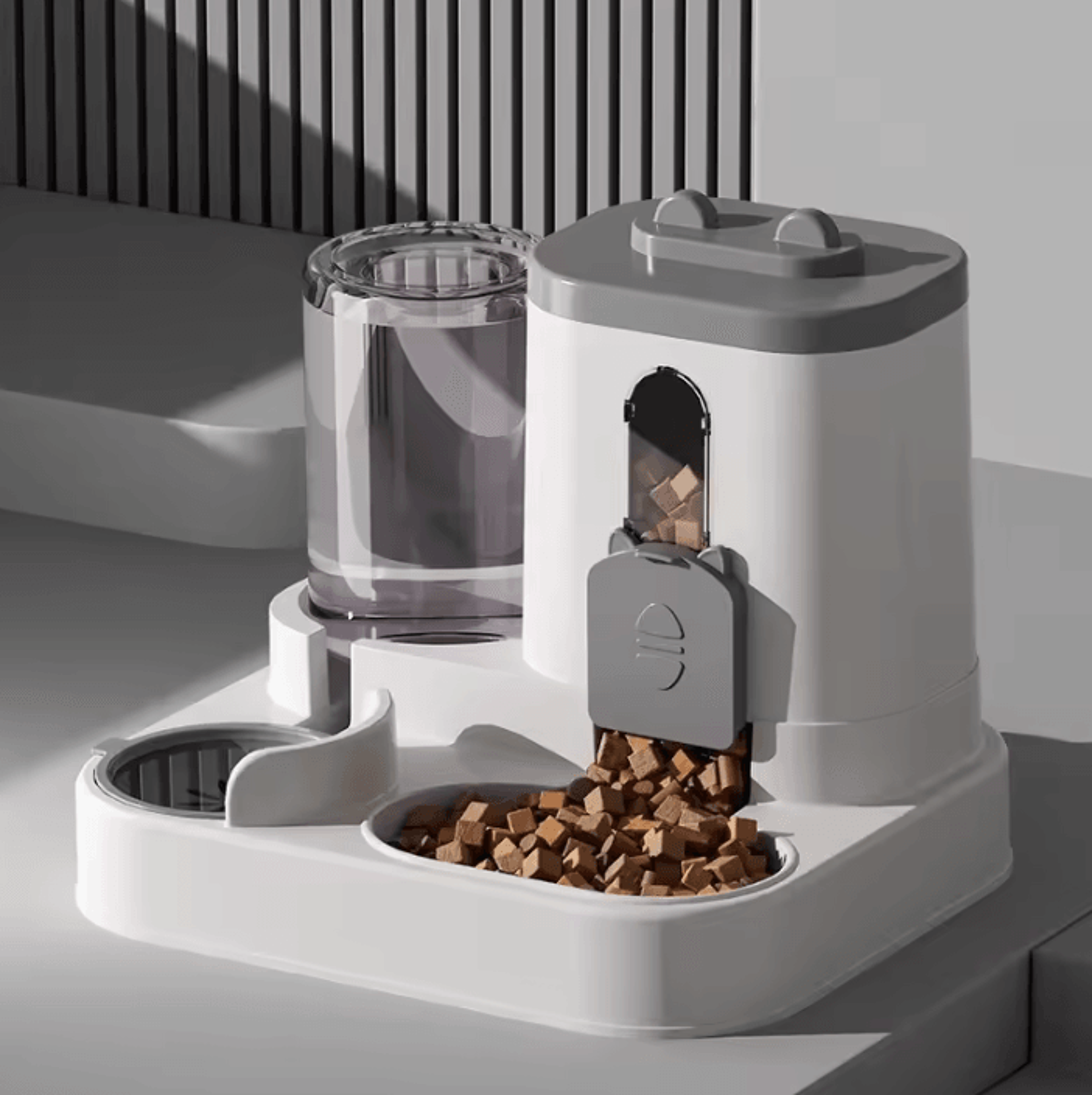AquaServe Automatic Pet Feeder  Water Fountain Station 3