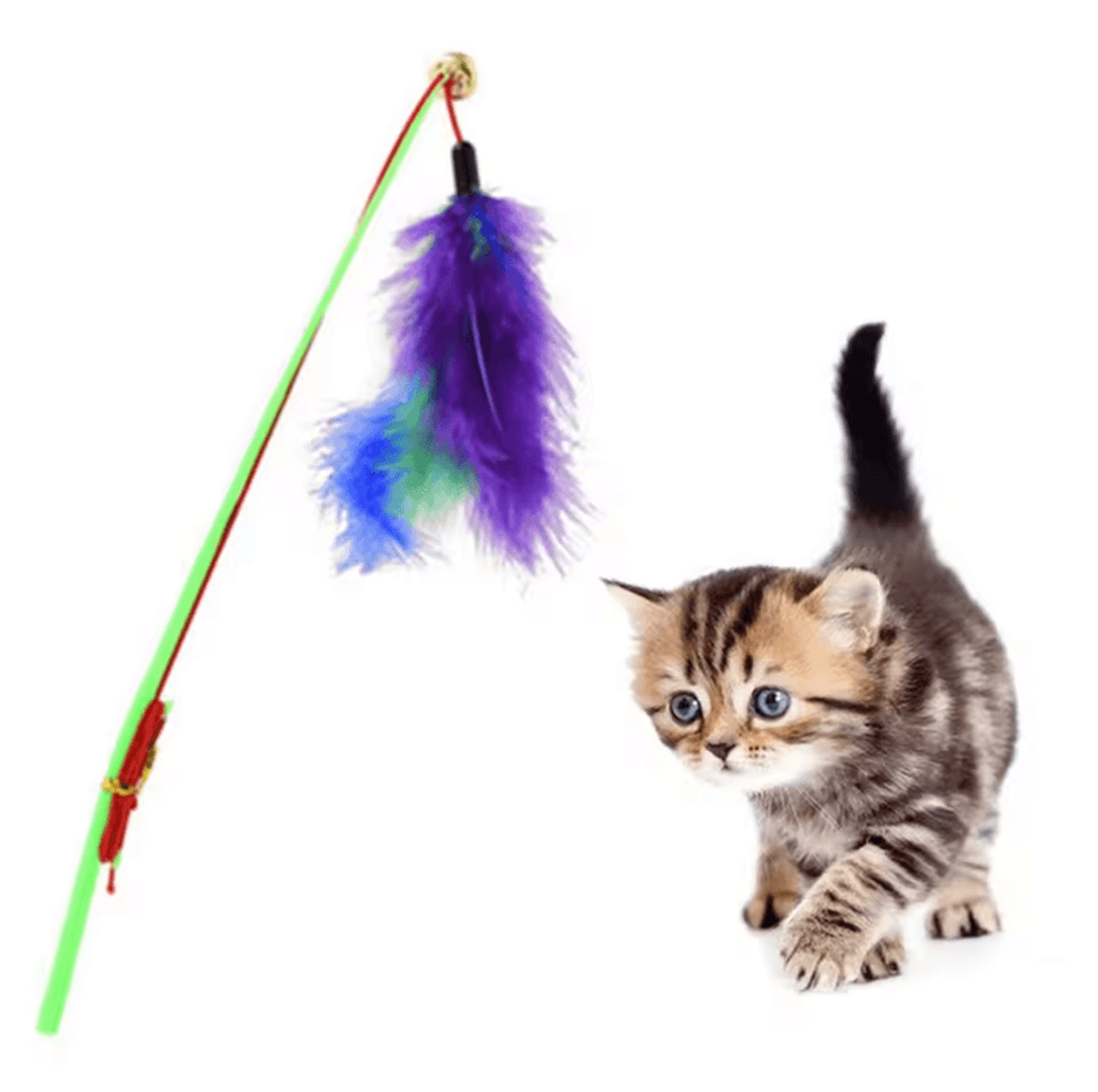 FeatherBell Interactive Cat Wand Toy 3
