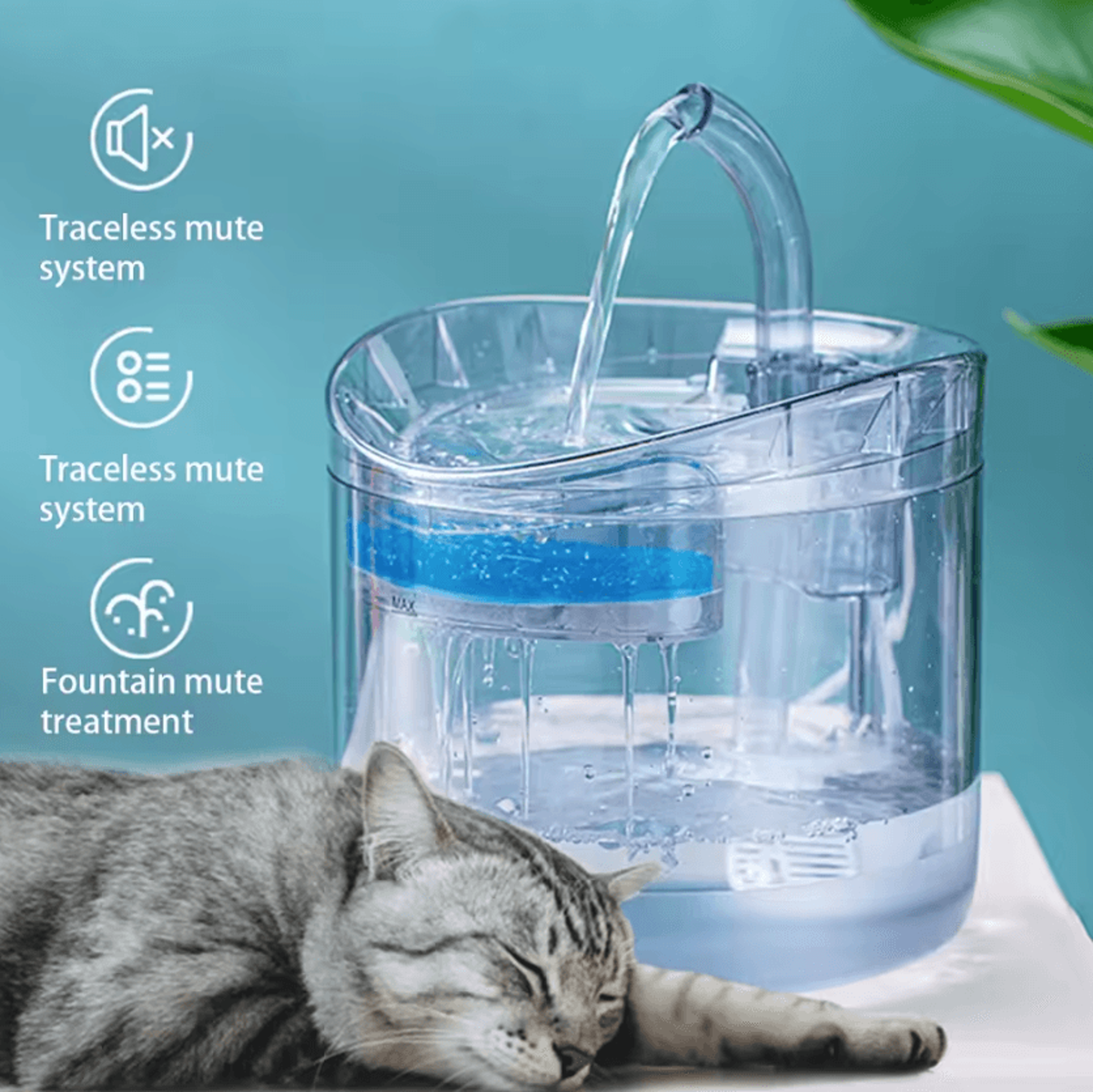 AquaSenses Motion Sensor Pet Water Fountain 1