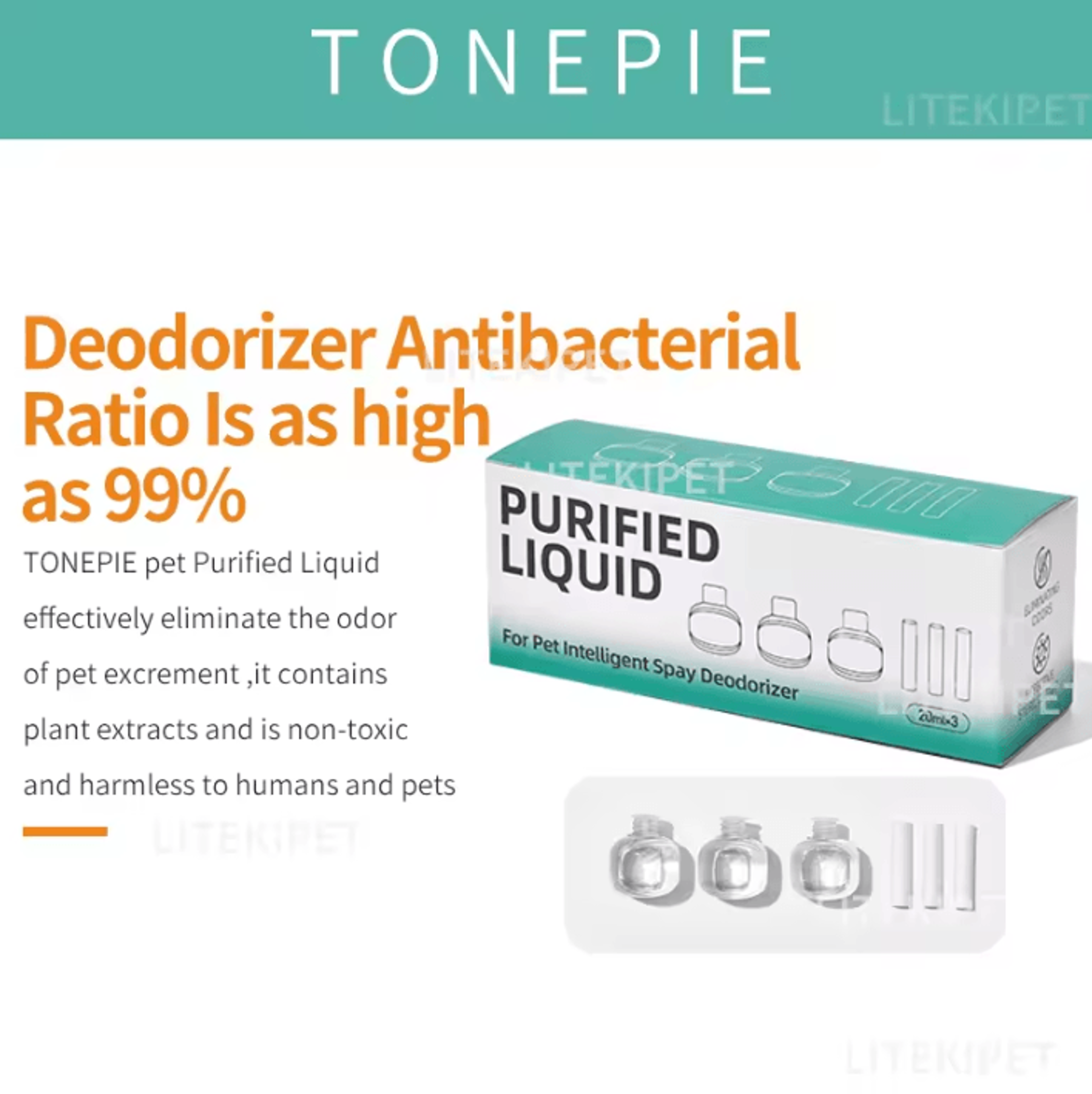 TONEPIE Smart Litter Box Deodorizing Concentrate 1
