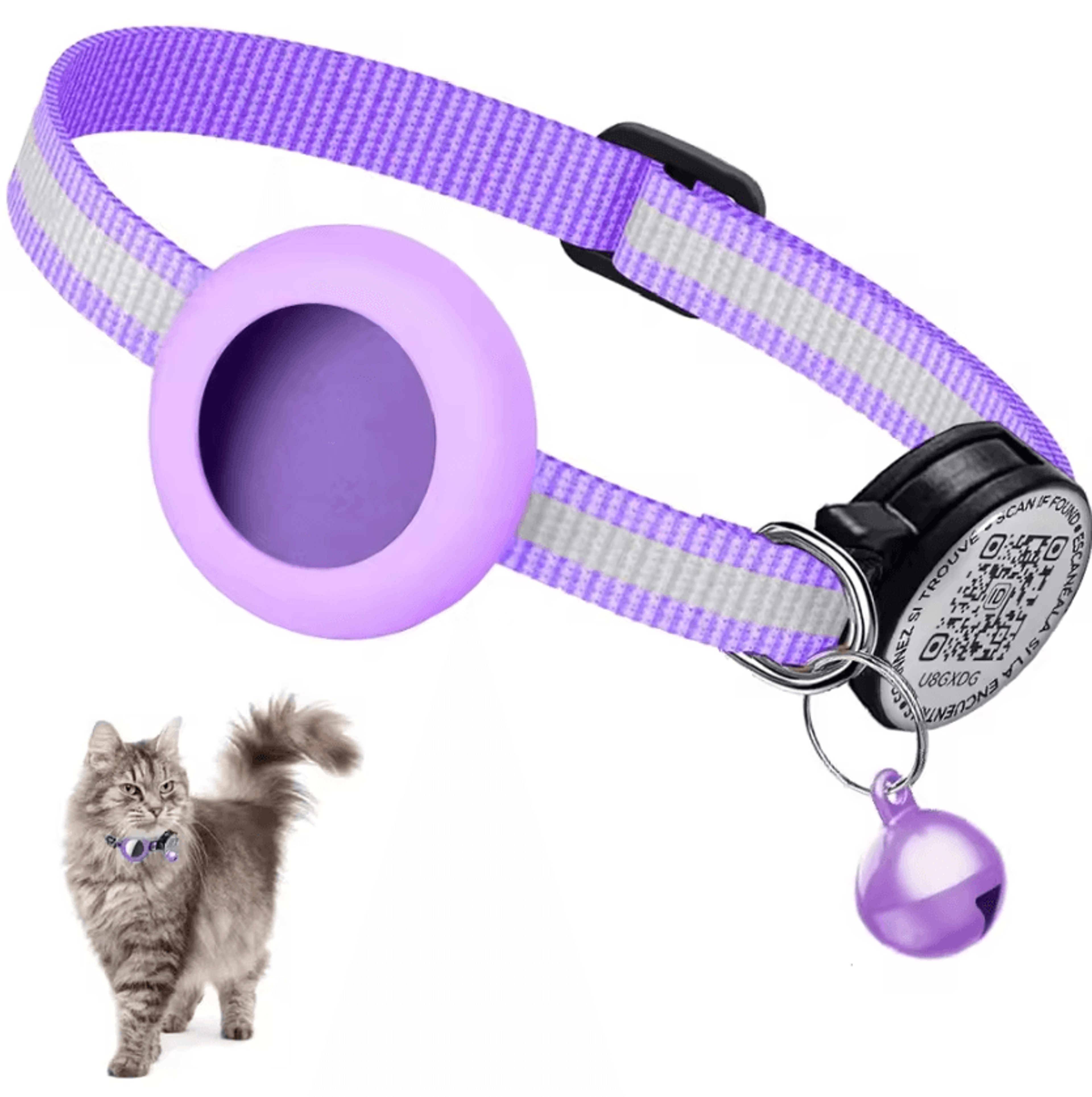 SafeTrack GPS Cat Collar With AirTag Holder 6