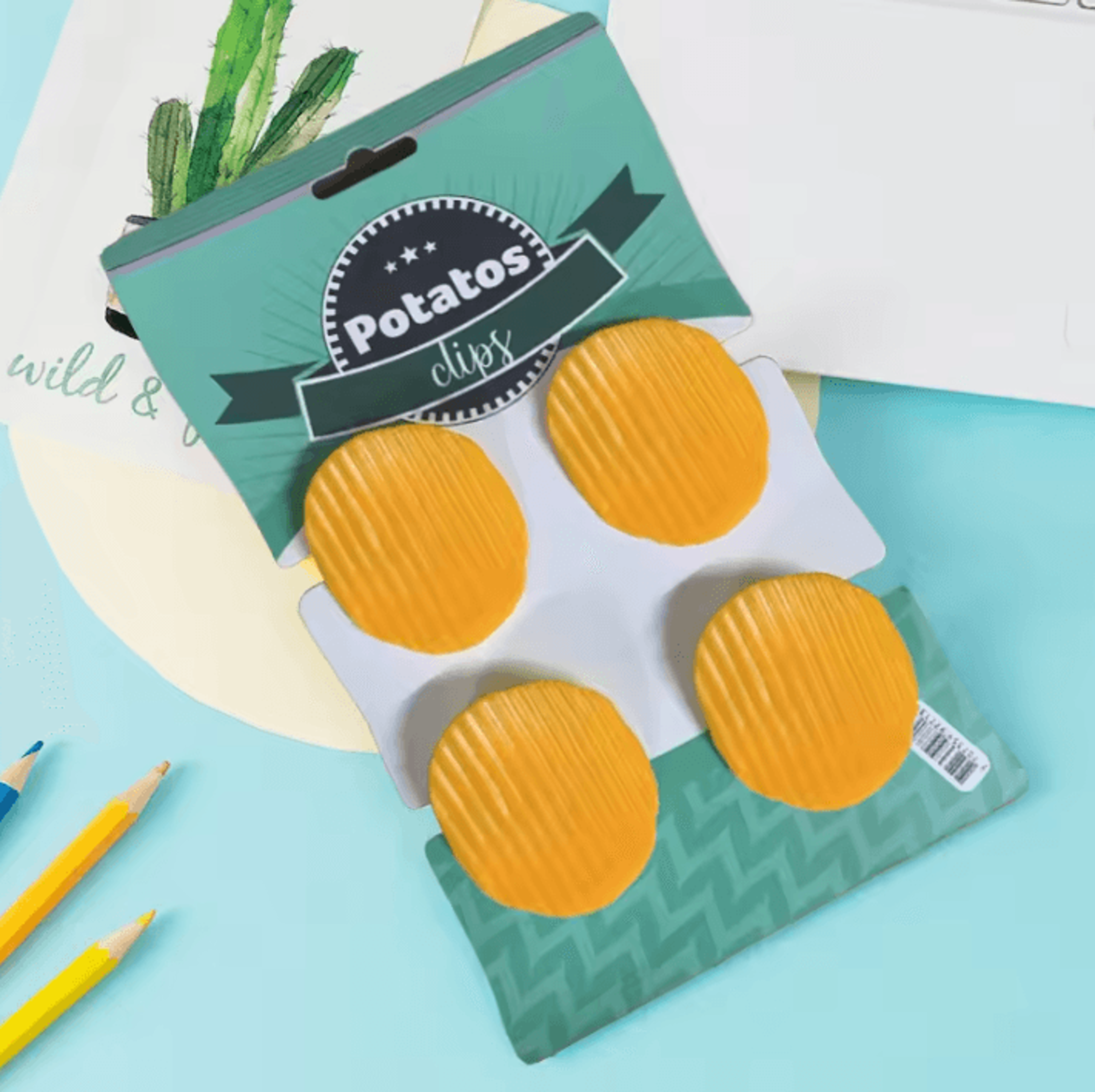 CrunchClip Chip Bag Sealing Clips Set 4