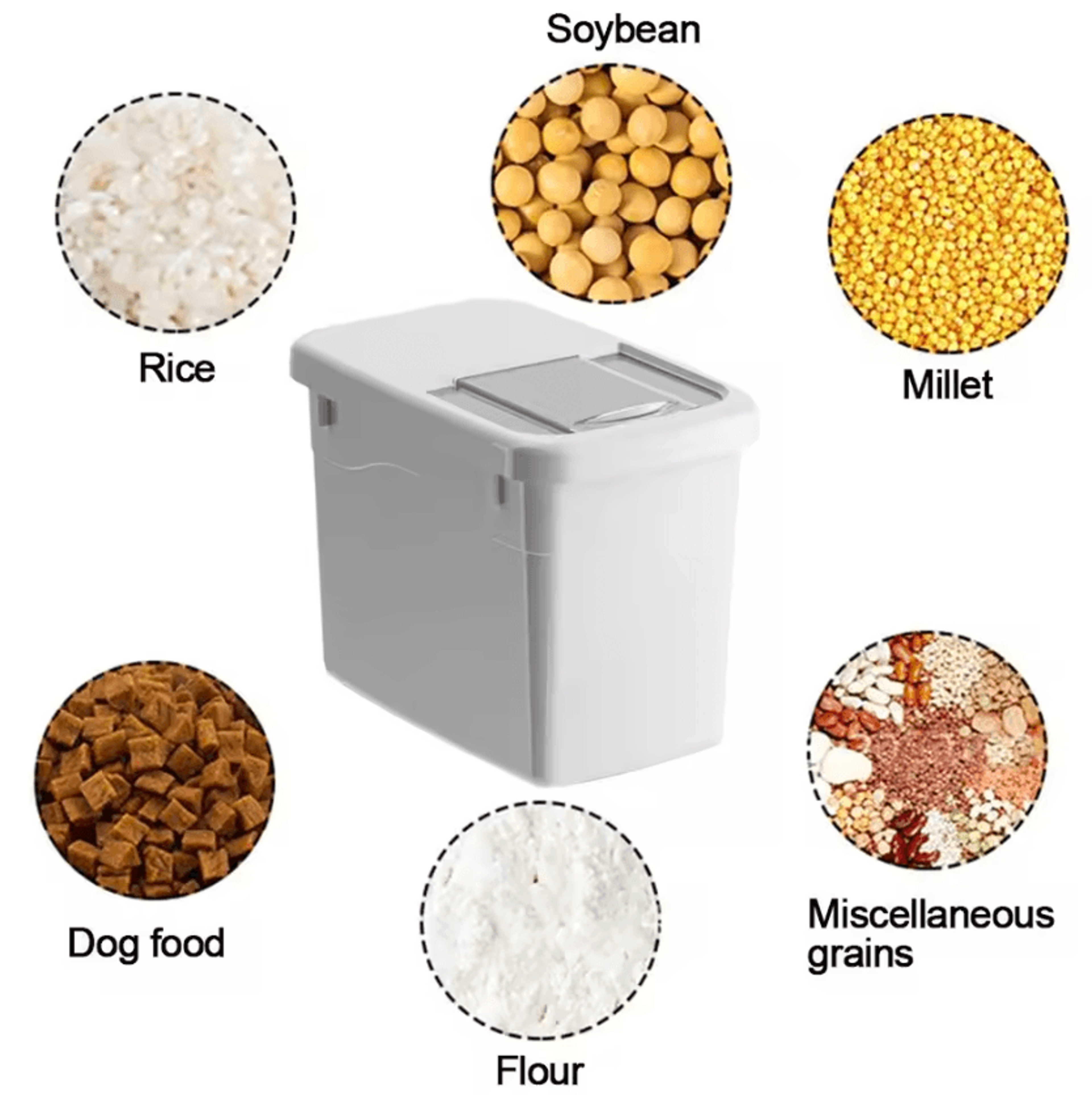 FreshGuard Rice Storage Container  Airtight Grain Dispenser 1
