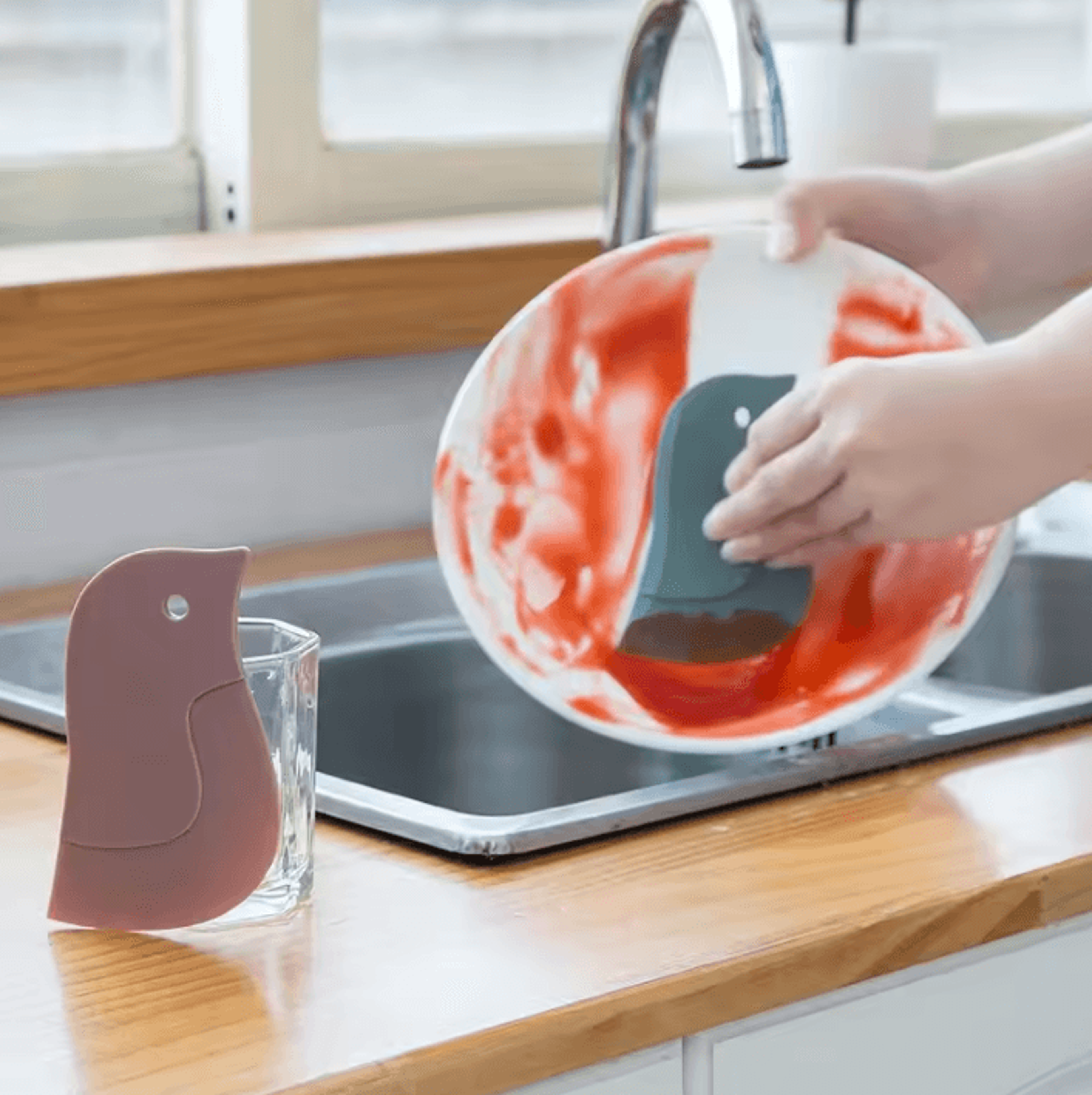 ScrubEase Silicone Kitchen Scraper  NonScratch Cleaning Tool 2