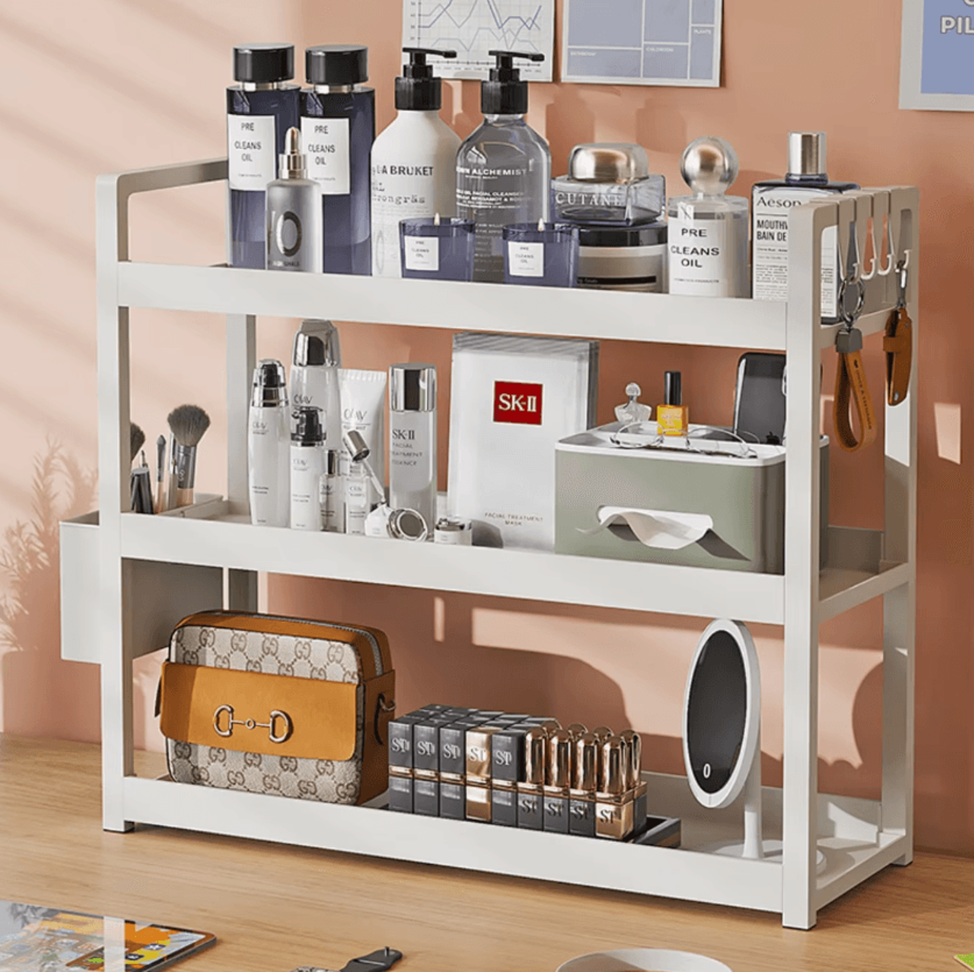 TierSpace 3Tier Desktop Organizer Shelf  SpaceSaving Storage Rack 1