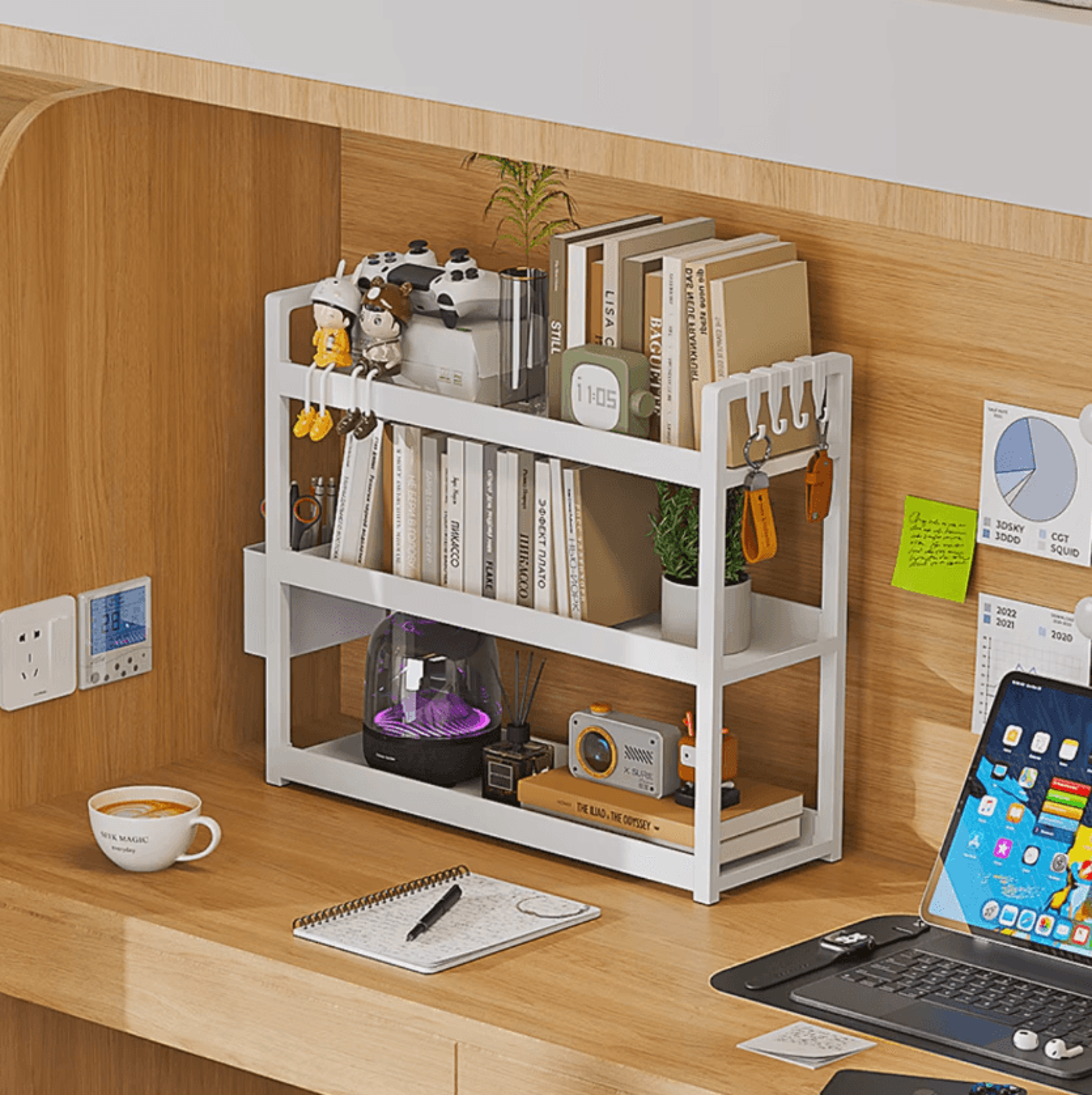 TierSpace 3Tier Desktop Organizer Shelf  SpaceSaving Storage Rack 2