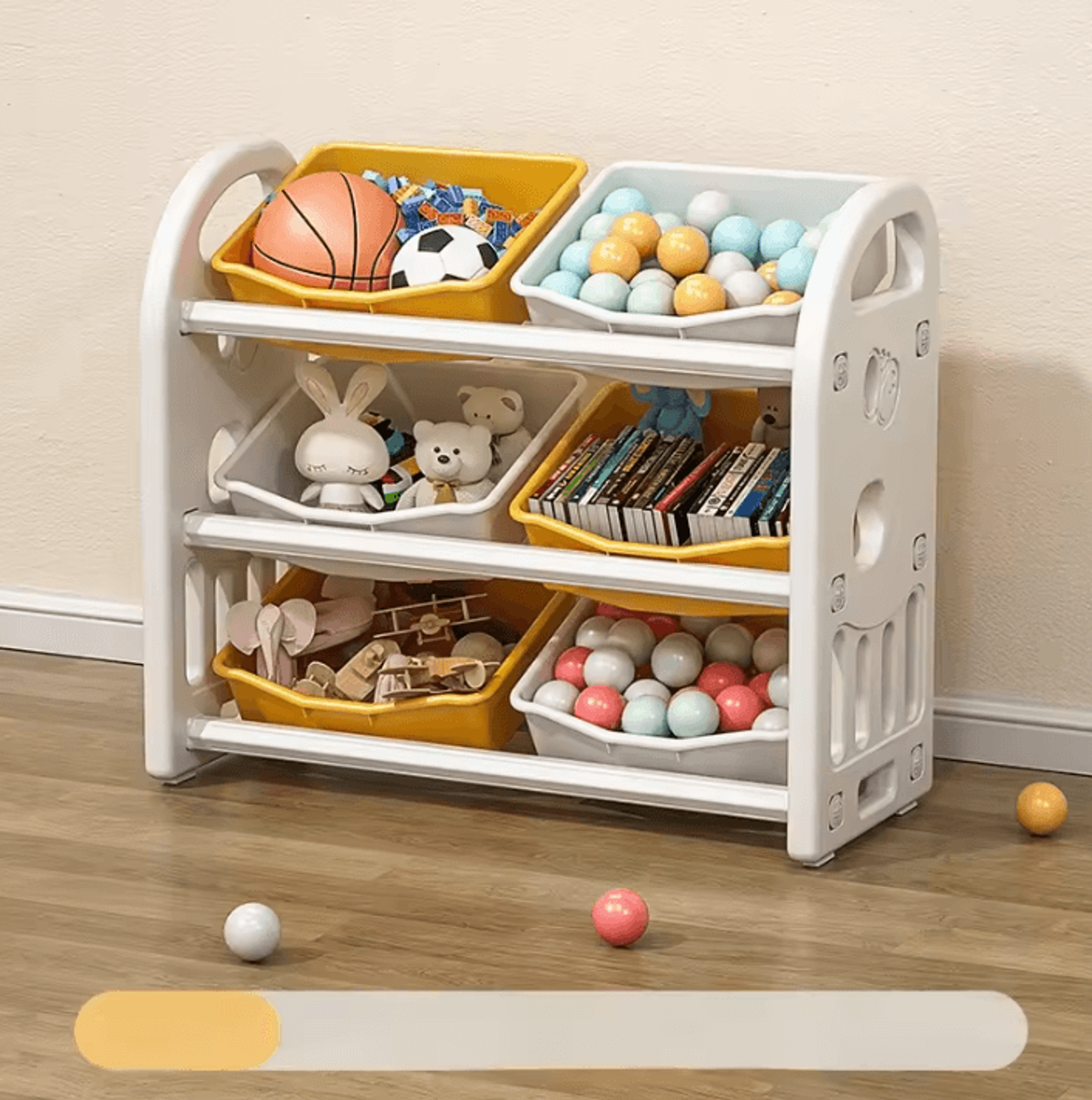 SortNest Large Capacity Toy Storage Cabinet  MultiCompartment Organizer Box 4