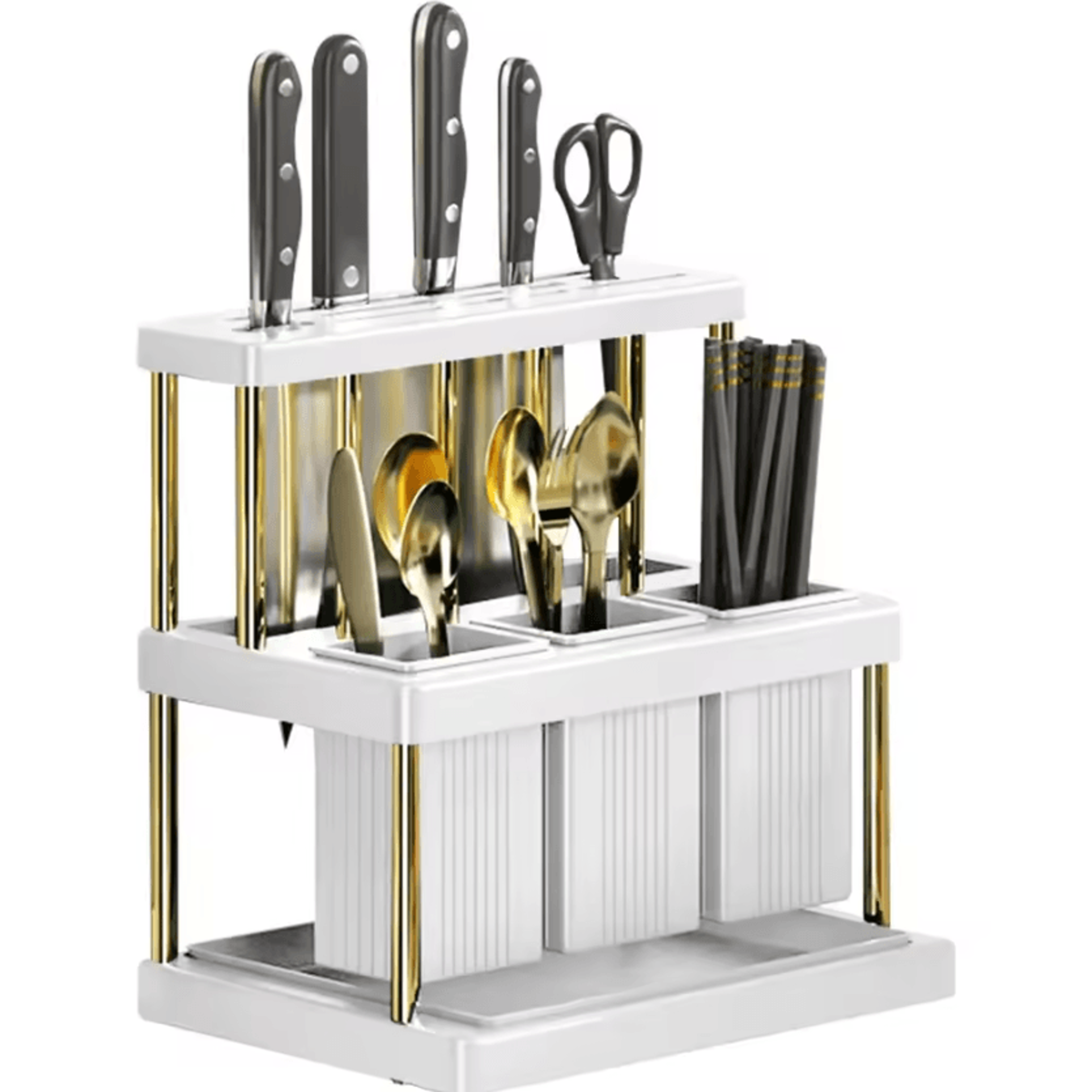 SafeDry Knife Holder  Cutlery Organizer Rack With Drainage System 3