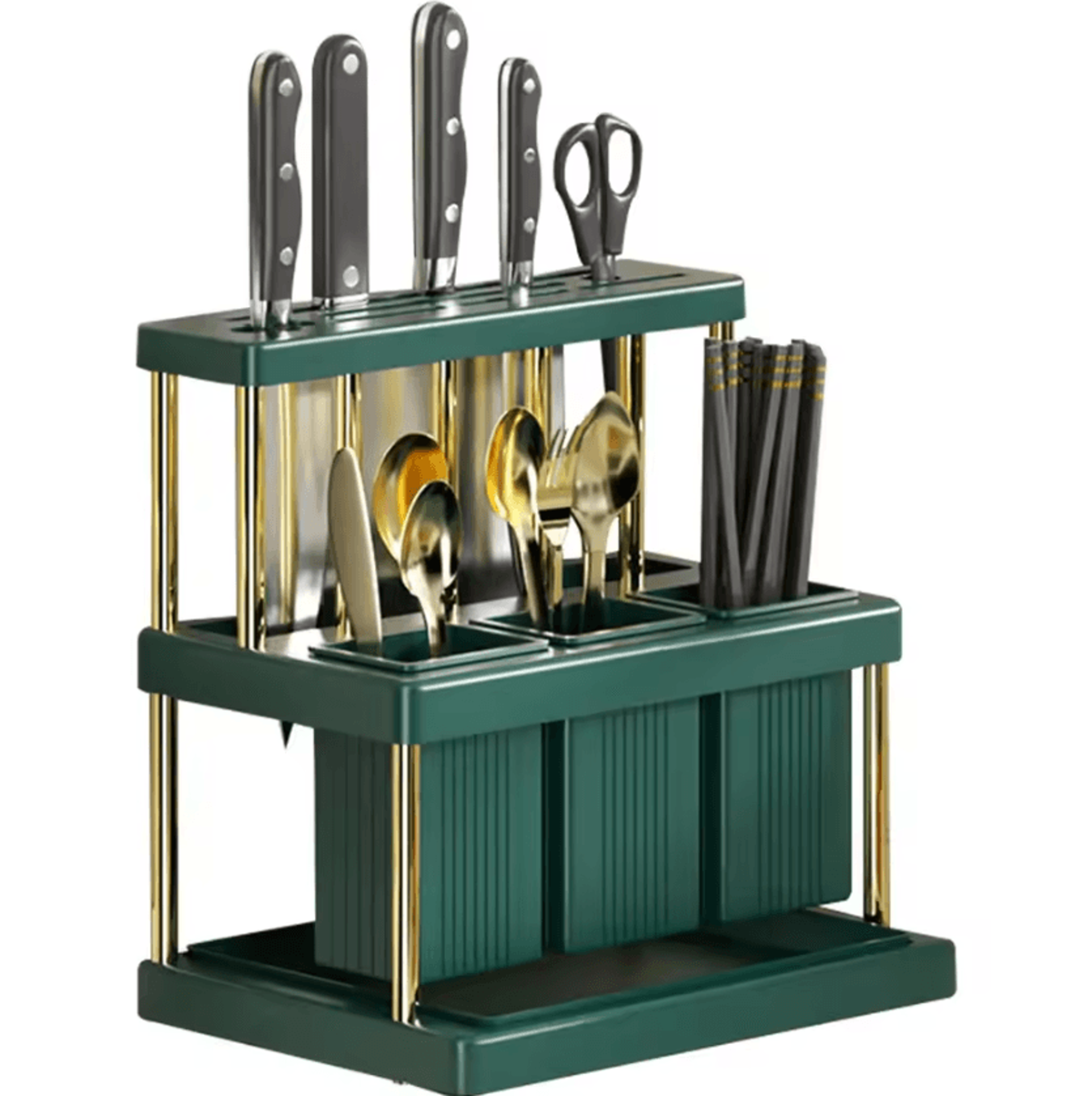 SafeDry Knife Holder  Cutlery Organizer Rack With Drainage System 4