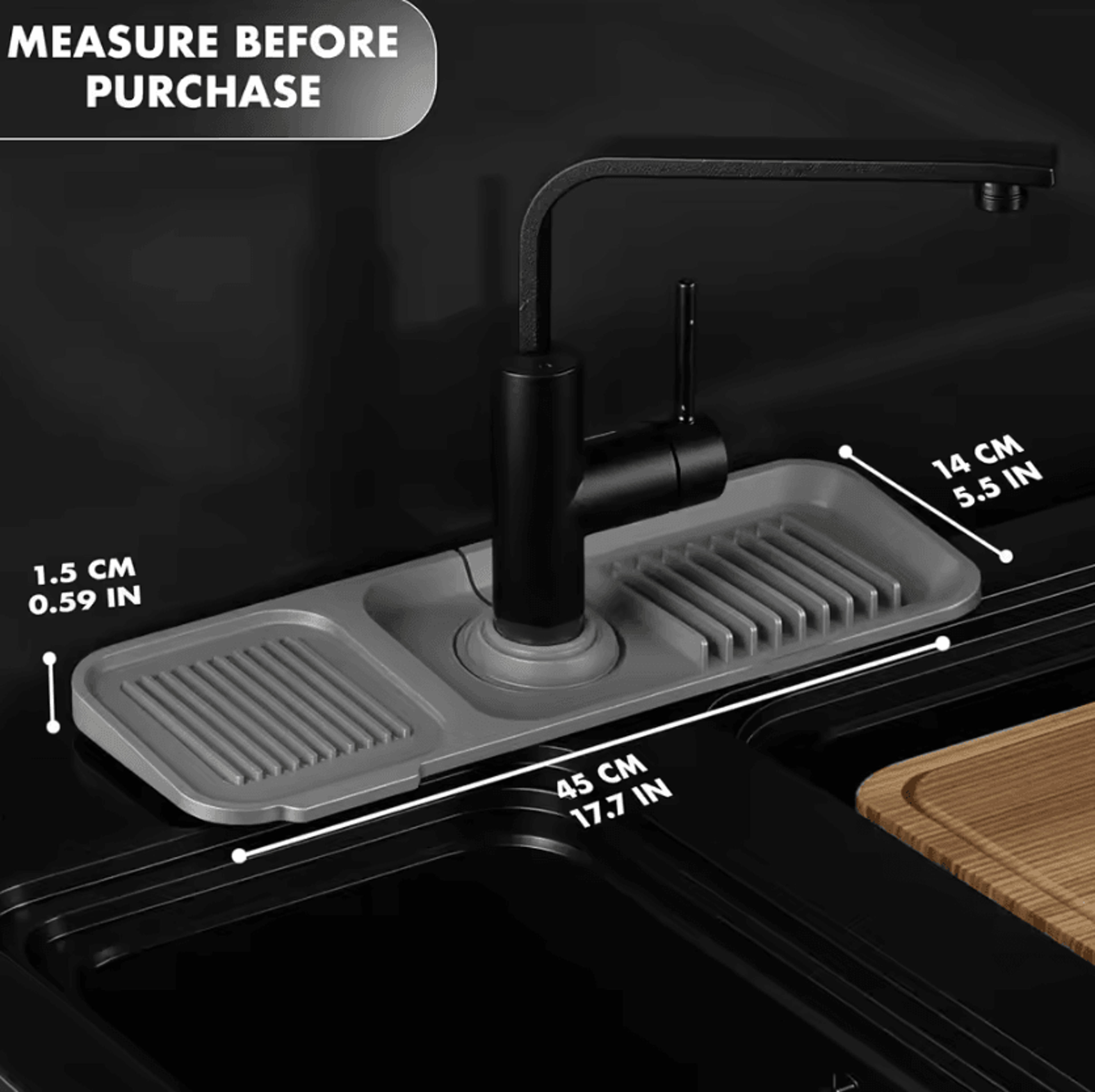 SplashGuard Pro Sink Splash Guard Mat  Faucet Drip Catcher Tray 2