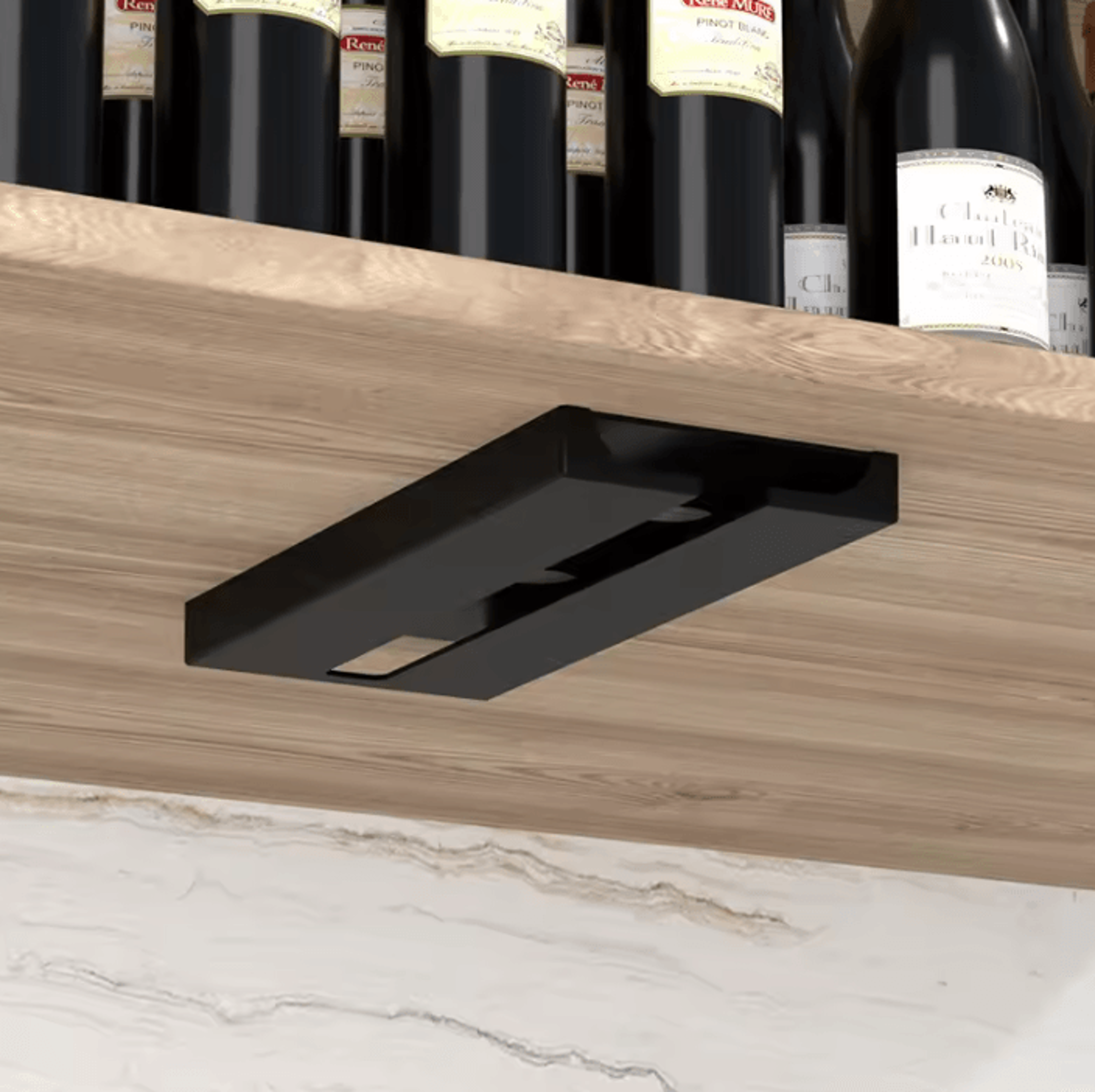 EleganceHang UnderCabinet Wine Glass Rack 3