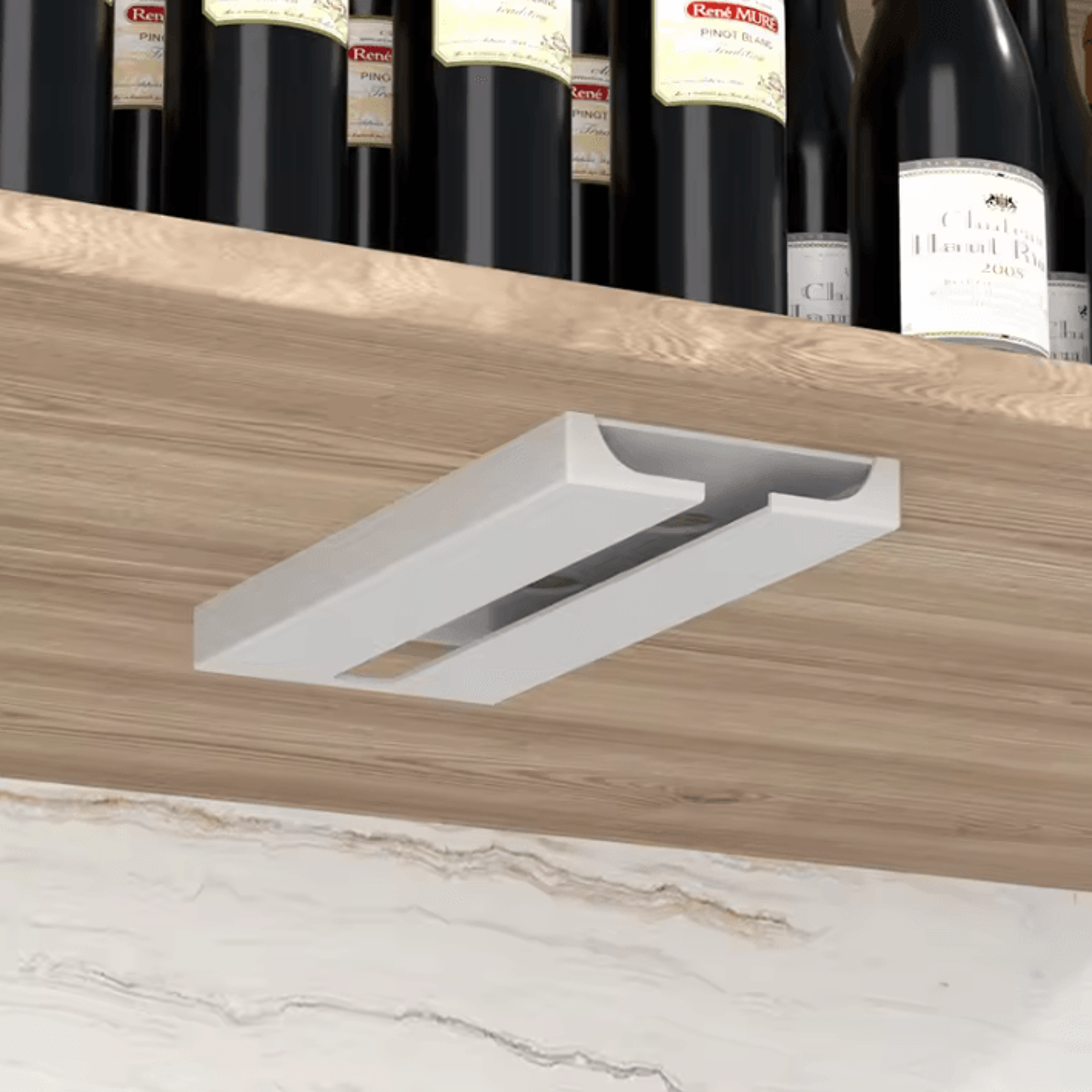 EleganceHang UnderCabinet Wine Glass Rack 4