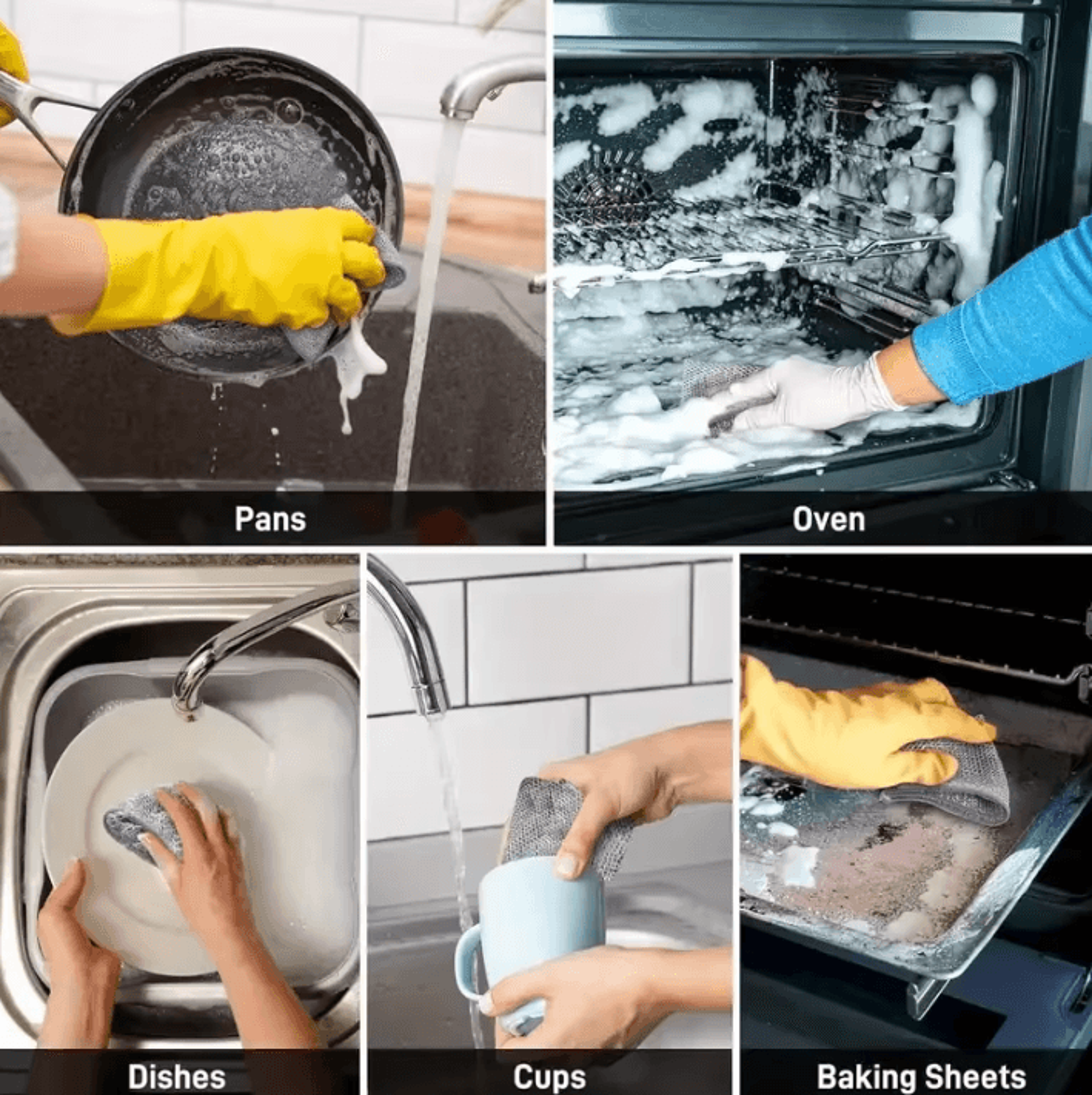 Double Sided Steel Wire Dishcloth Reusable Metal Cleaning Cloth For Pots And Pans 4