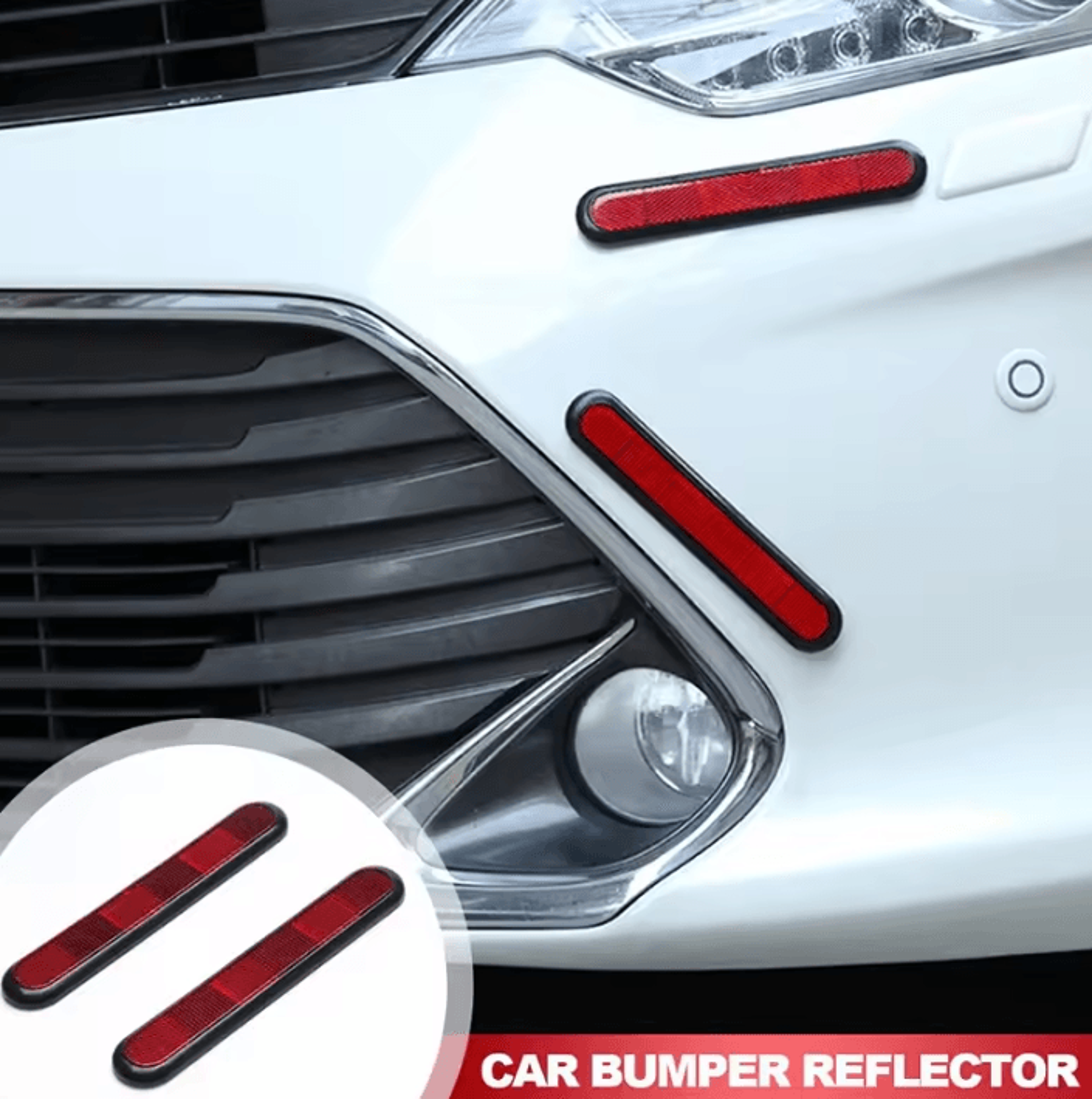 2Piece Reflective Safety Stickers  Reflective Car Reflectors For Cars Motorcycles  Bikes 1