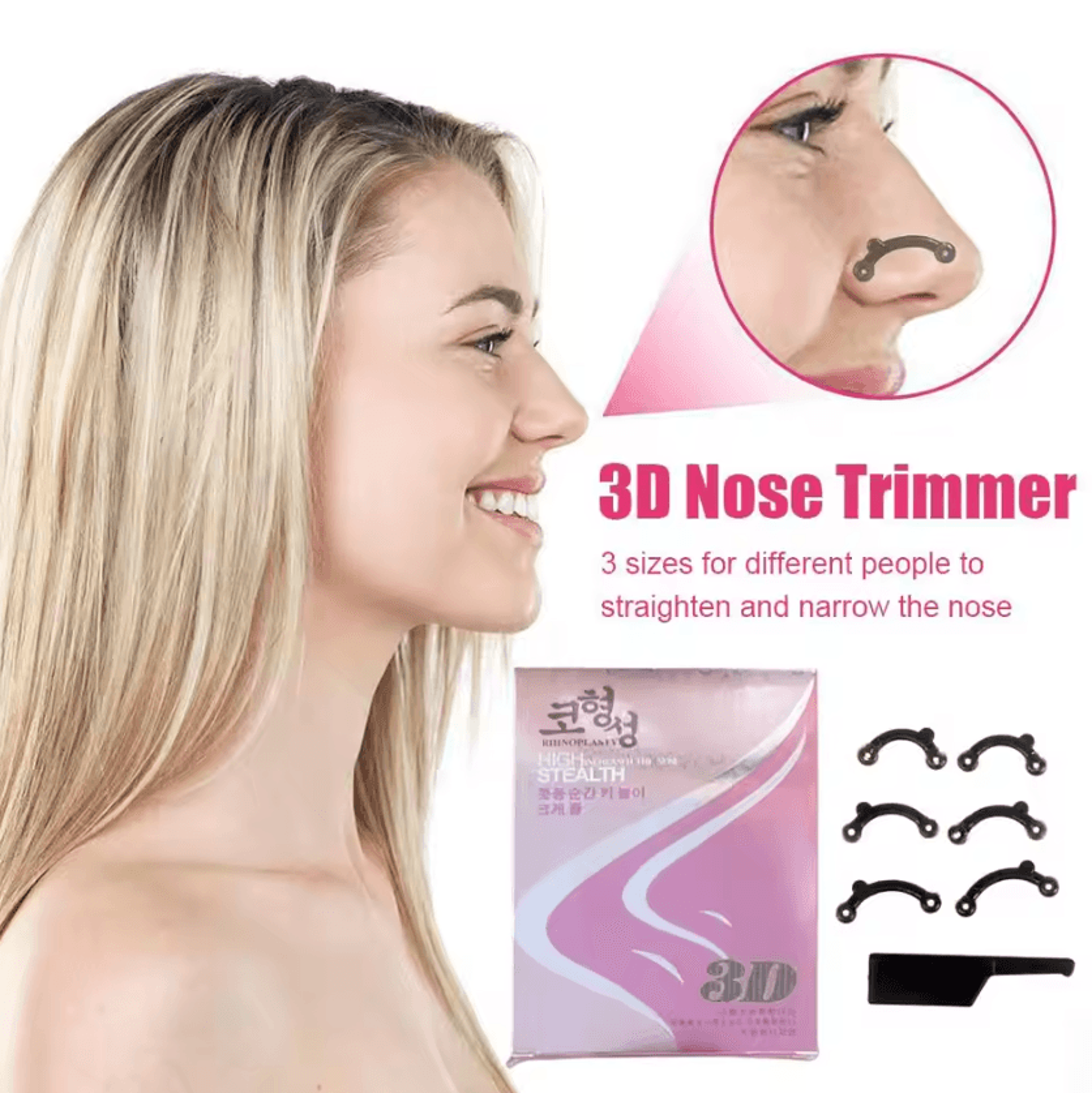 Beauty Nose Shaper Clip Set With Nose Bridge Lifter And Massage Roller 4
