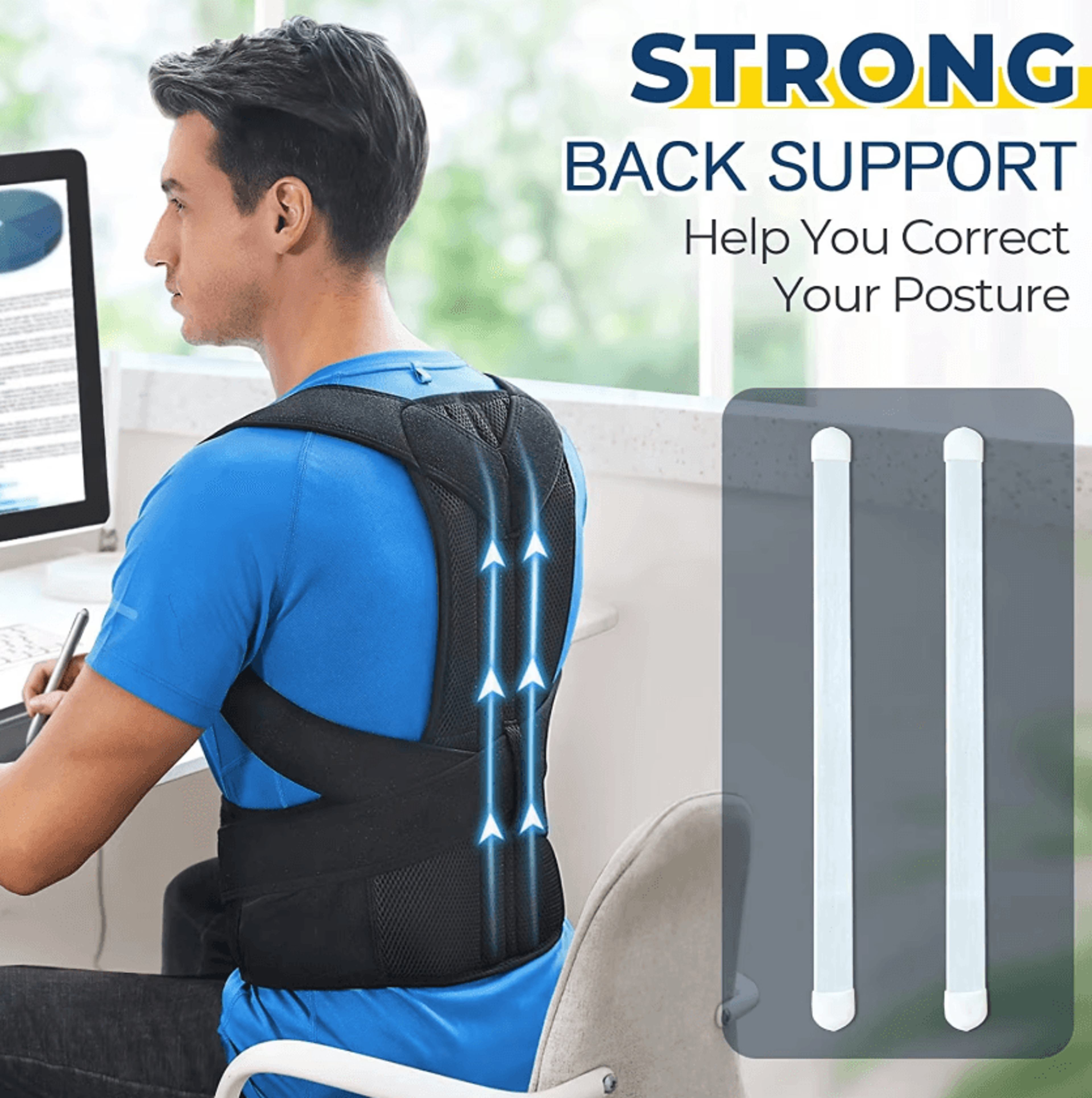 Adjustable Posture Corrector Upper Back And Shoulder Support Brace For Men And Women 4