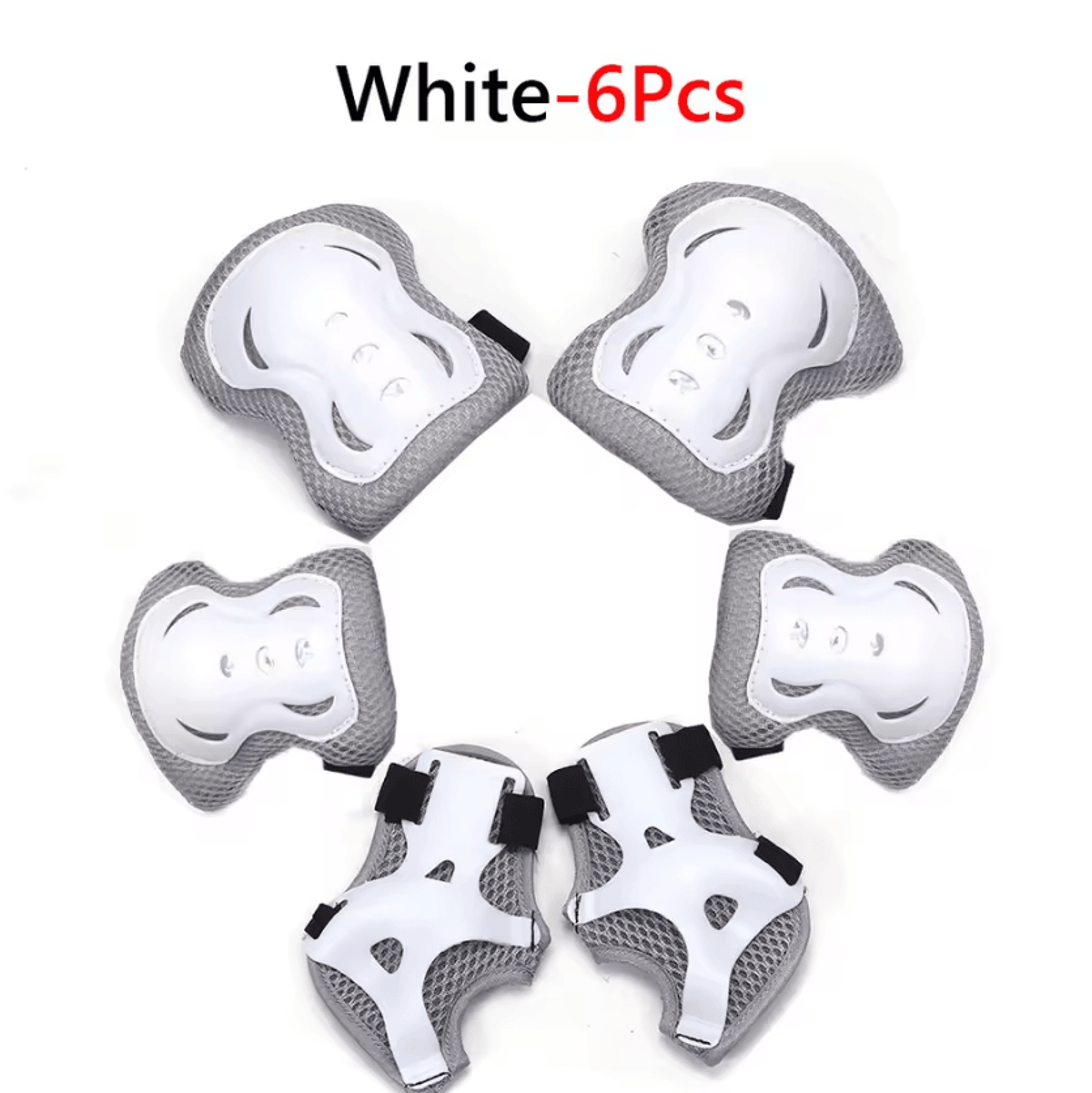 Adjustable Kids Protective Gear Set 6in1 With Knee Pads Elbow Pads And Wrist Guards 9