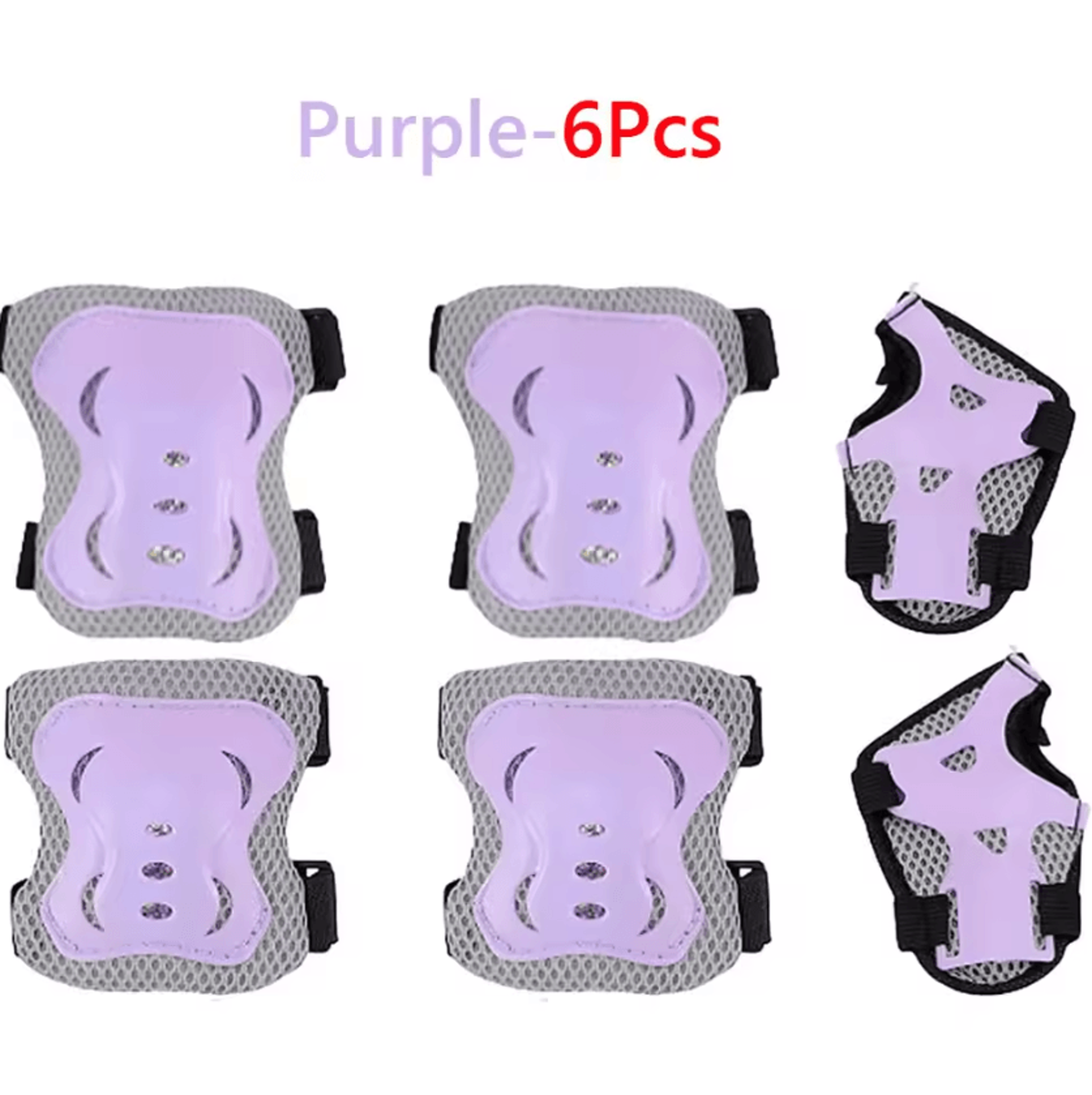 6in1 Kids Protective Gear Set With Knee Pads Elbow Pads  Wrist Guards For Skating Cycling Scooters  8