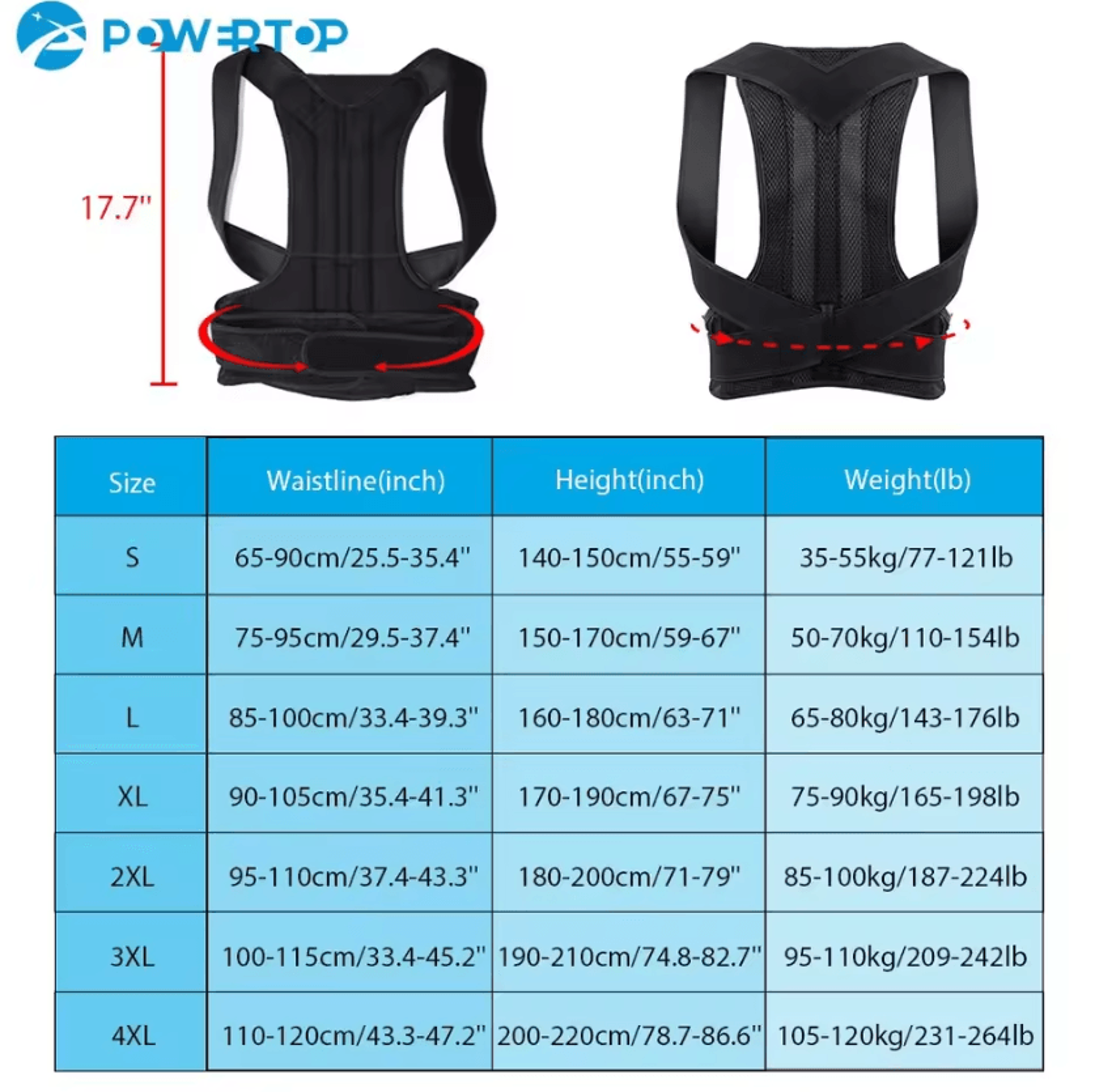 Adjustable Posture Corrector Vest With Reinforced Lumbar Support For Back Shoulders  Spine Alignmen 1