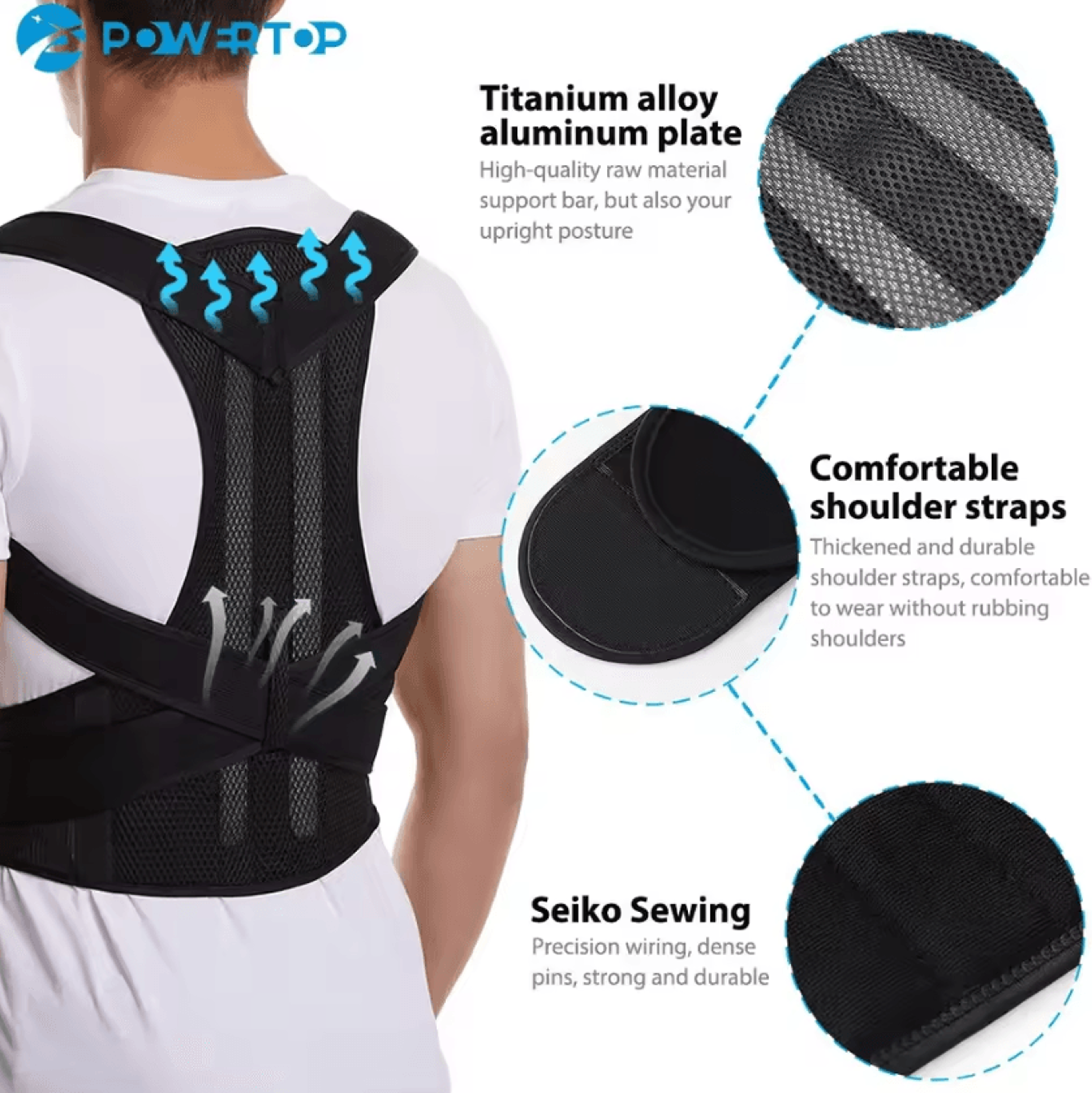 Adjustable Posture Corrector Vest With Reinforced Lumbar Support For Back Shoulders  Spine Alignmen 2