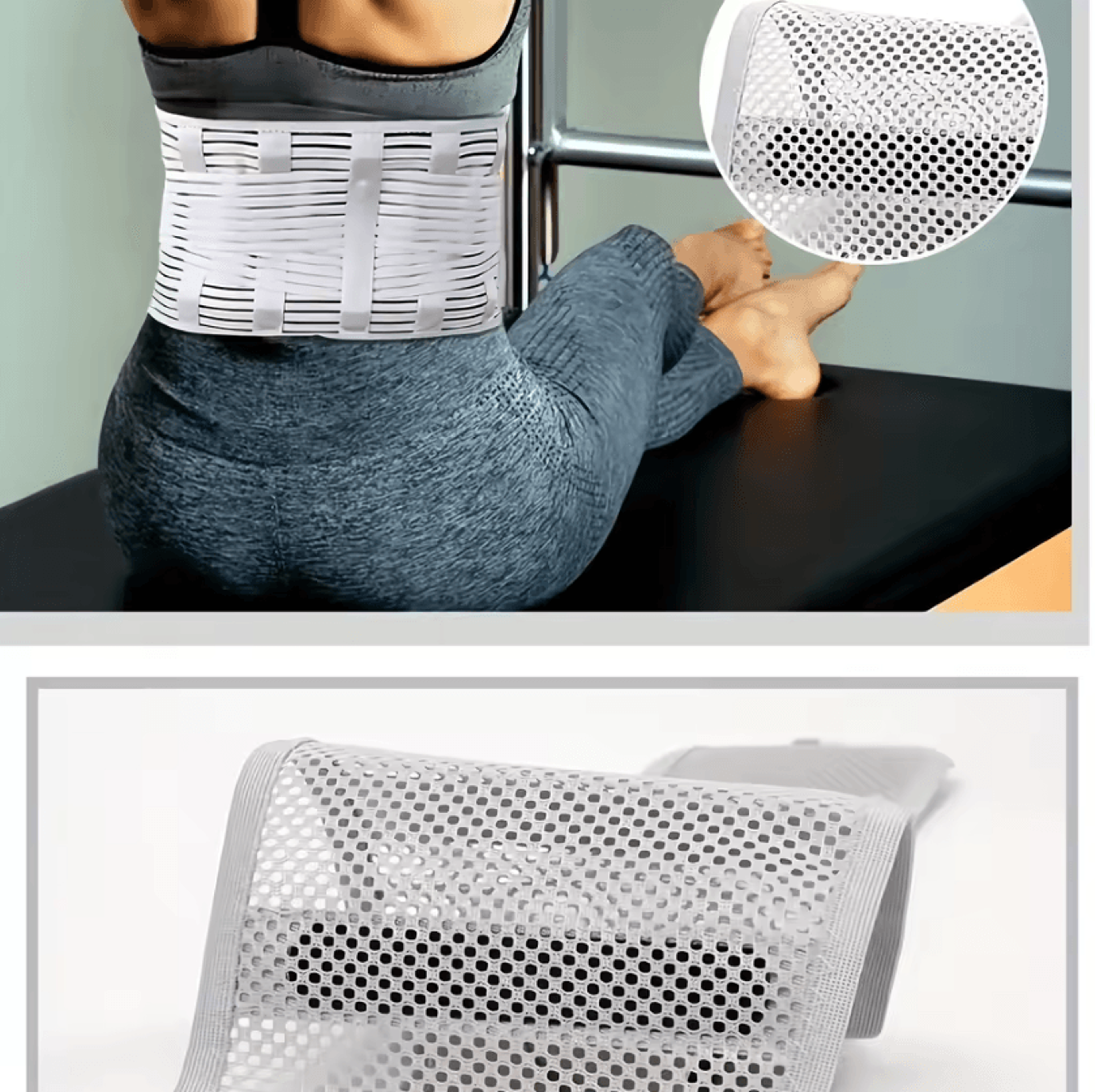 5Reinforced Compression Waist Support Belt Breathable Lumbar Back Brace For Men  Women 5