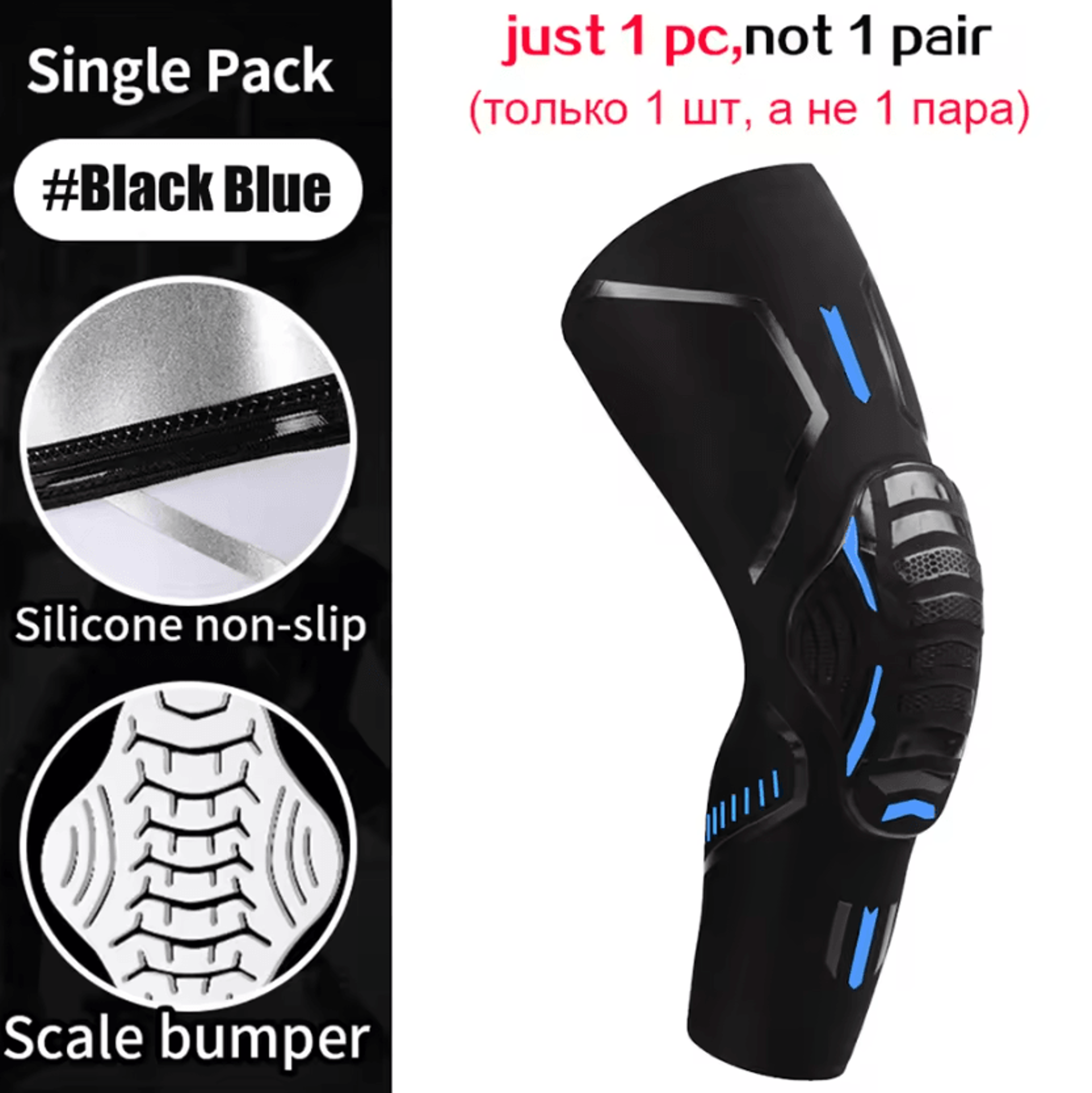 Compression Knee Sleeve With Shock Absorbing Support For Running Sports And Joint Stability 6