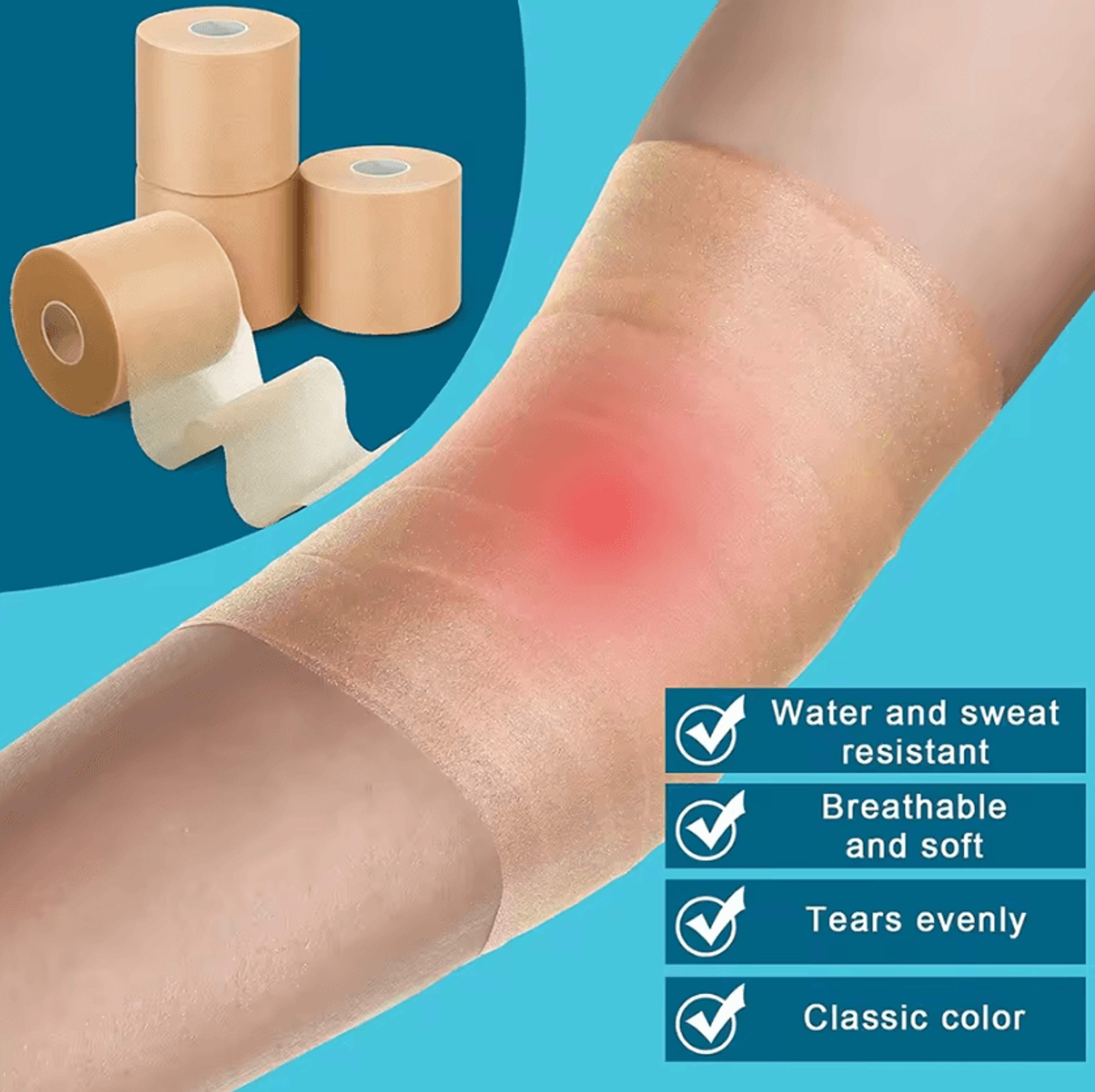 Athletic Pre Wrap Foam Tape Soft Protective Underwrap For Sports Taping Hair And Skin Protection 2