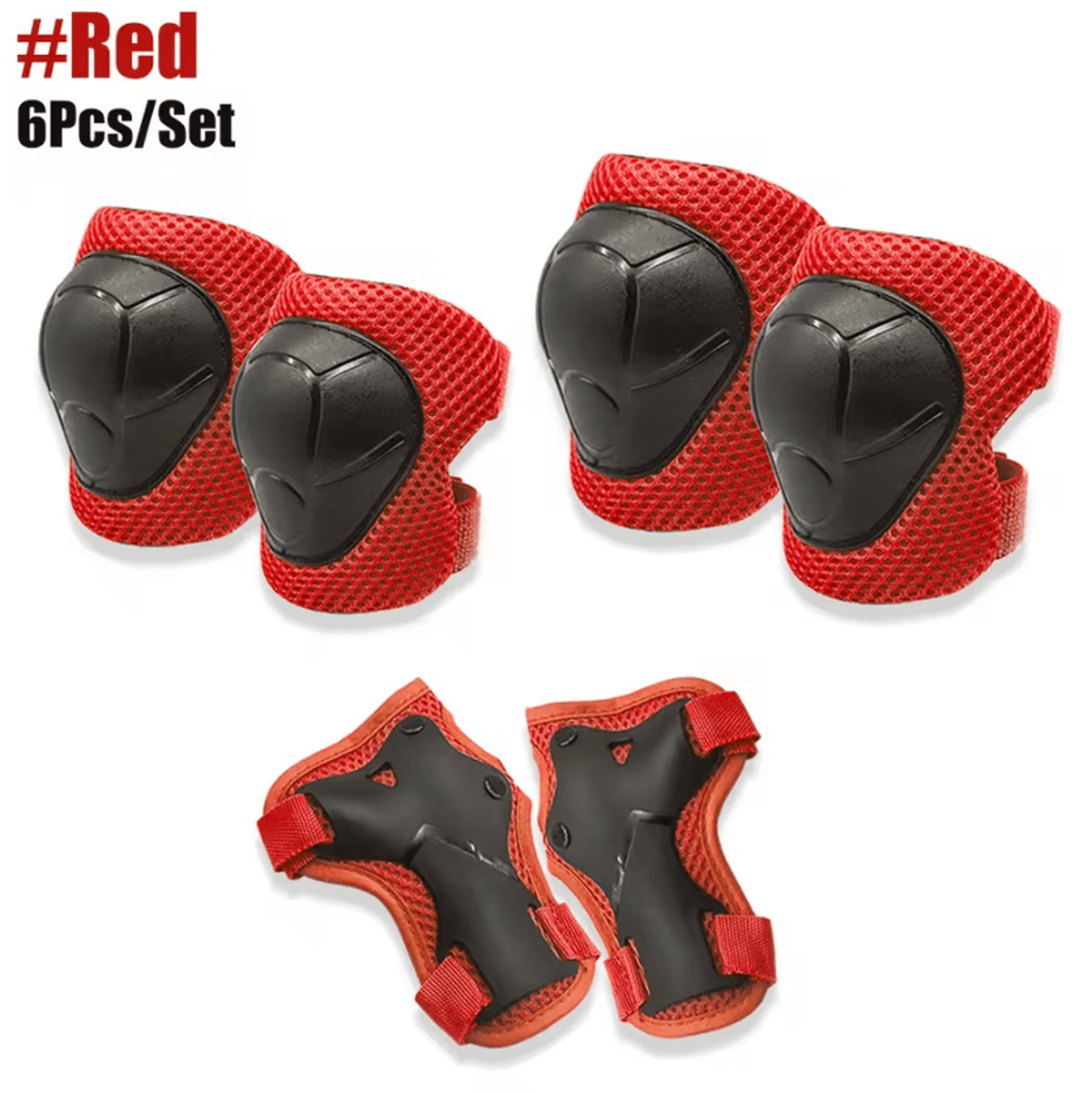 Kids Protective Gear Set 6Piece Knee Pads Elbow Pads And Wrist Guards For Skating Cycling And Outdo 7