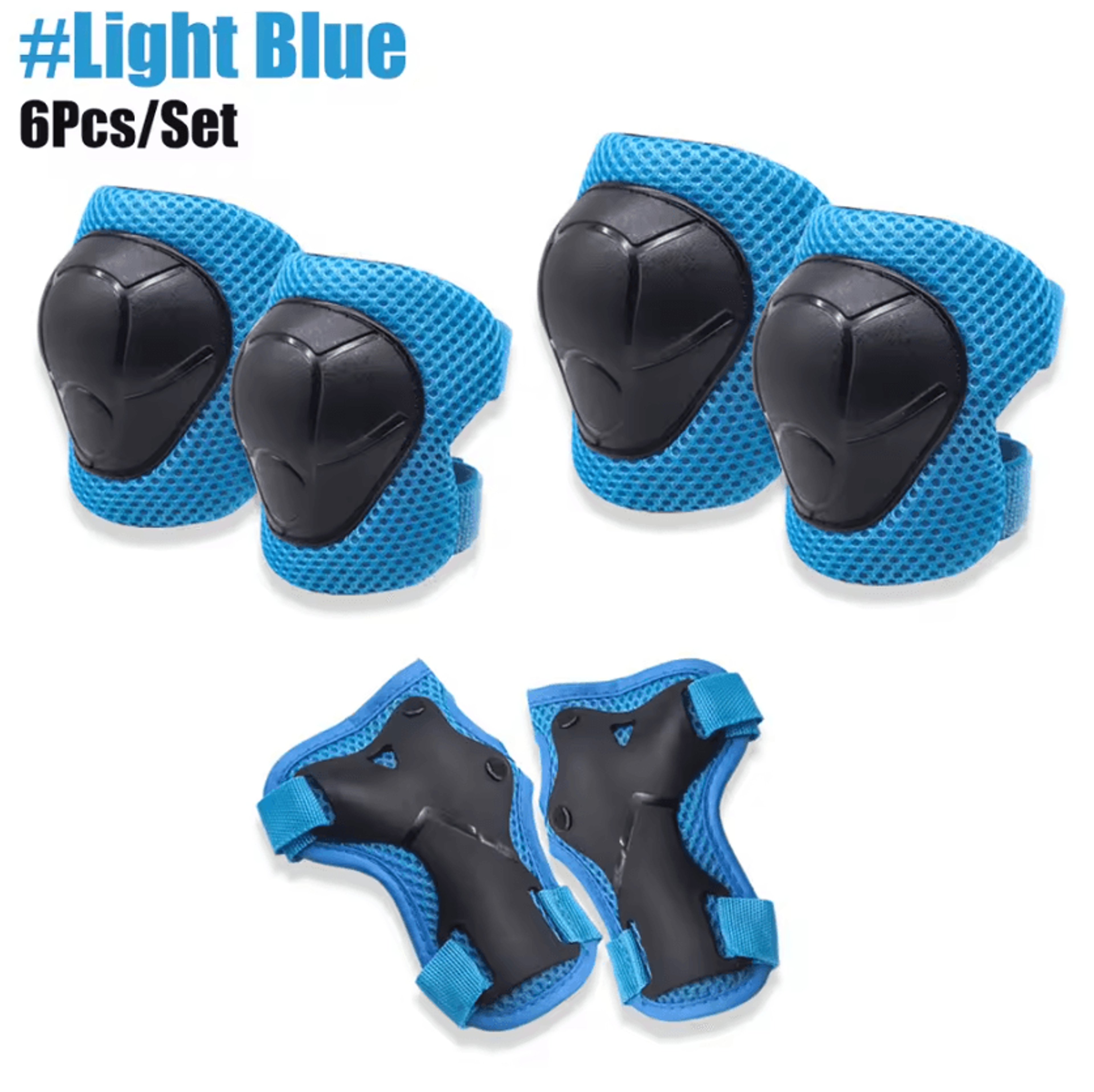 Kids Protective Gear Set 6Piece Knee Pads Elbow Pads And Wrist Guards For Skating Cycling And Outdo 8