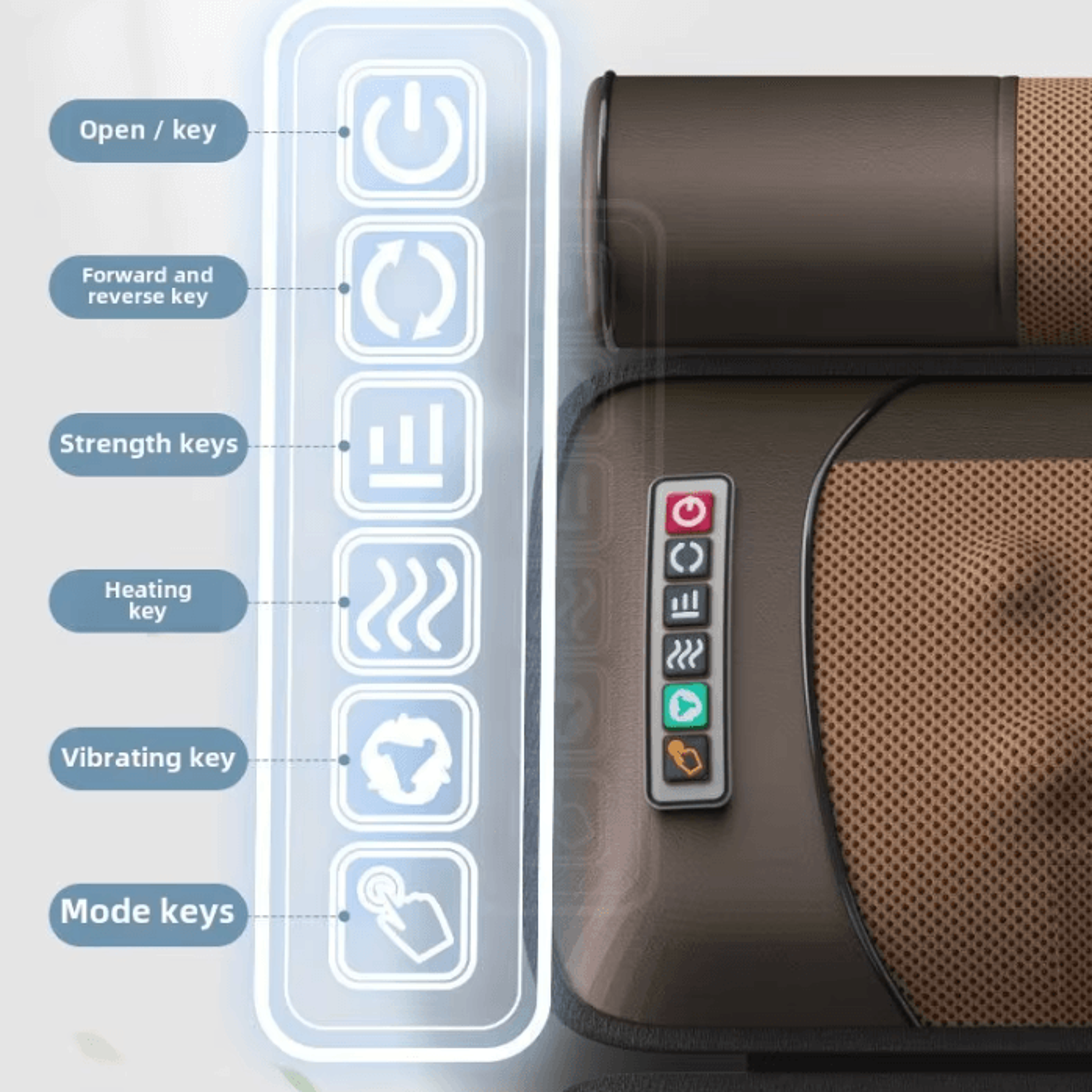 Multifunctional Full Body Massage Mattress With Lumbar Traction Heat And Vibration 3